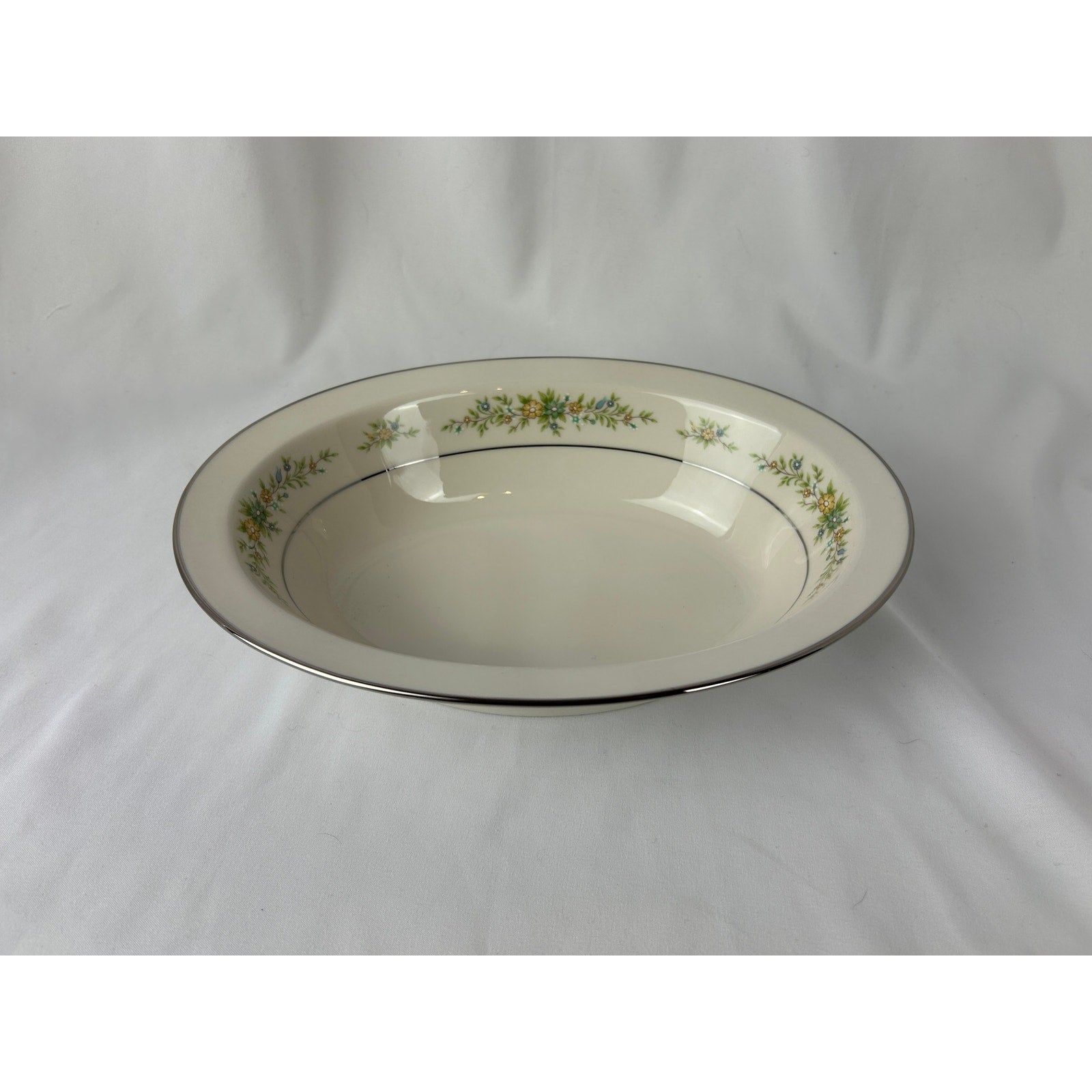 Noritake Christina 7056 Oval Vegetable Serving Bowl 12 Inch Ivory China