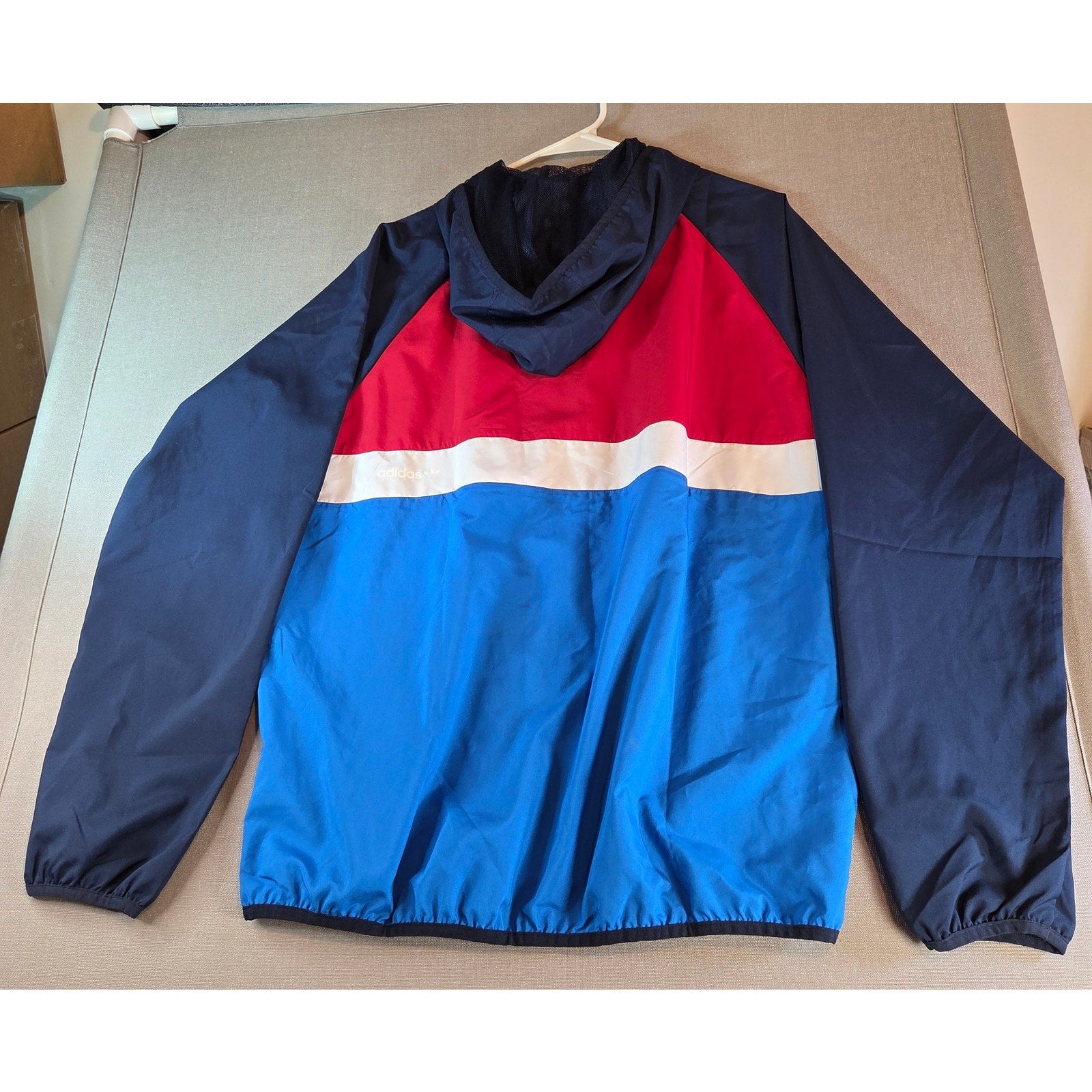 Adidas Skateboarding Climaproof Windbreaker Jacket L Blue Red White 2014