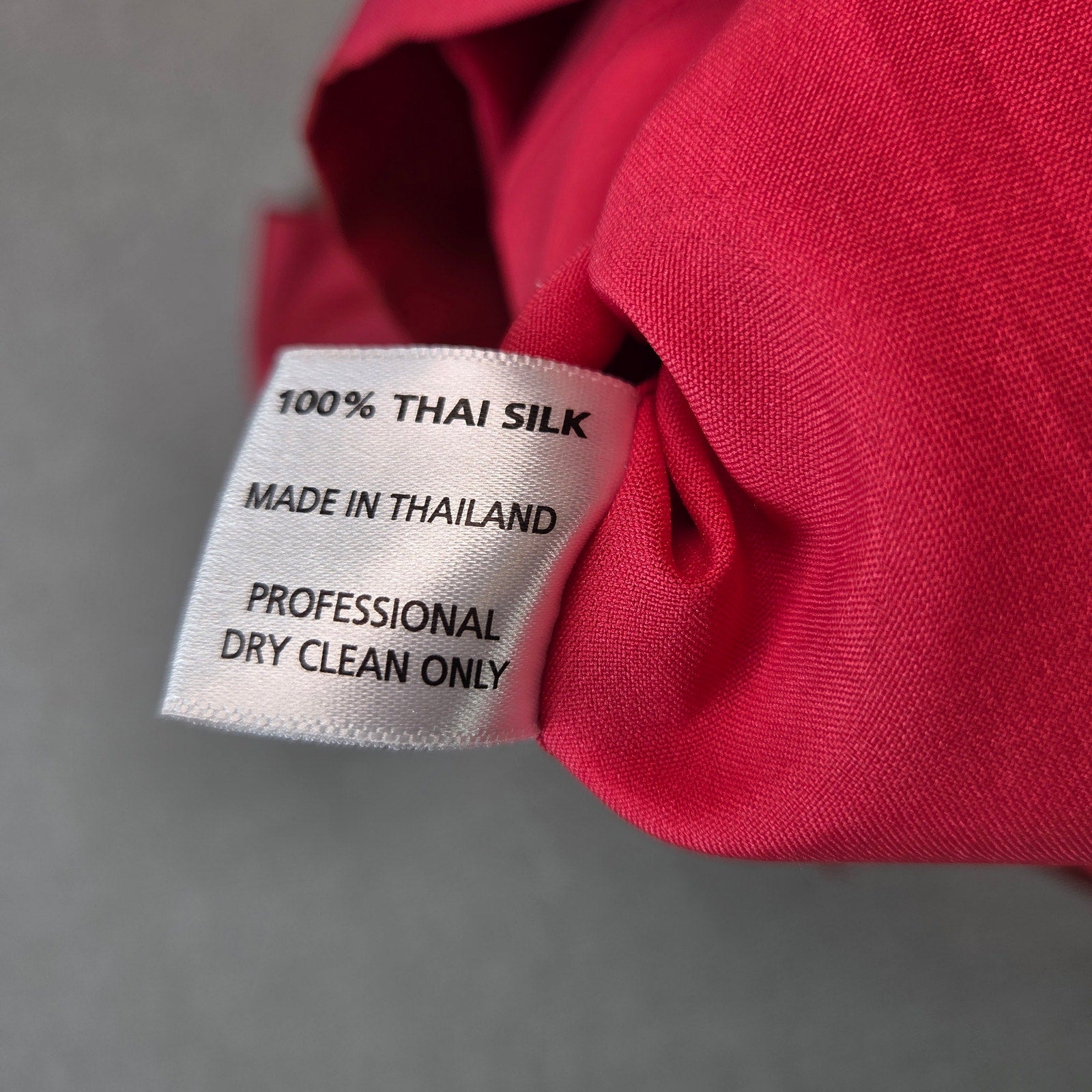 Marisa Baratelli Thai Silk One Shoulder Ruffle Cocktail Dress Red Size 4