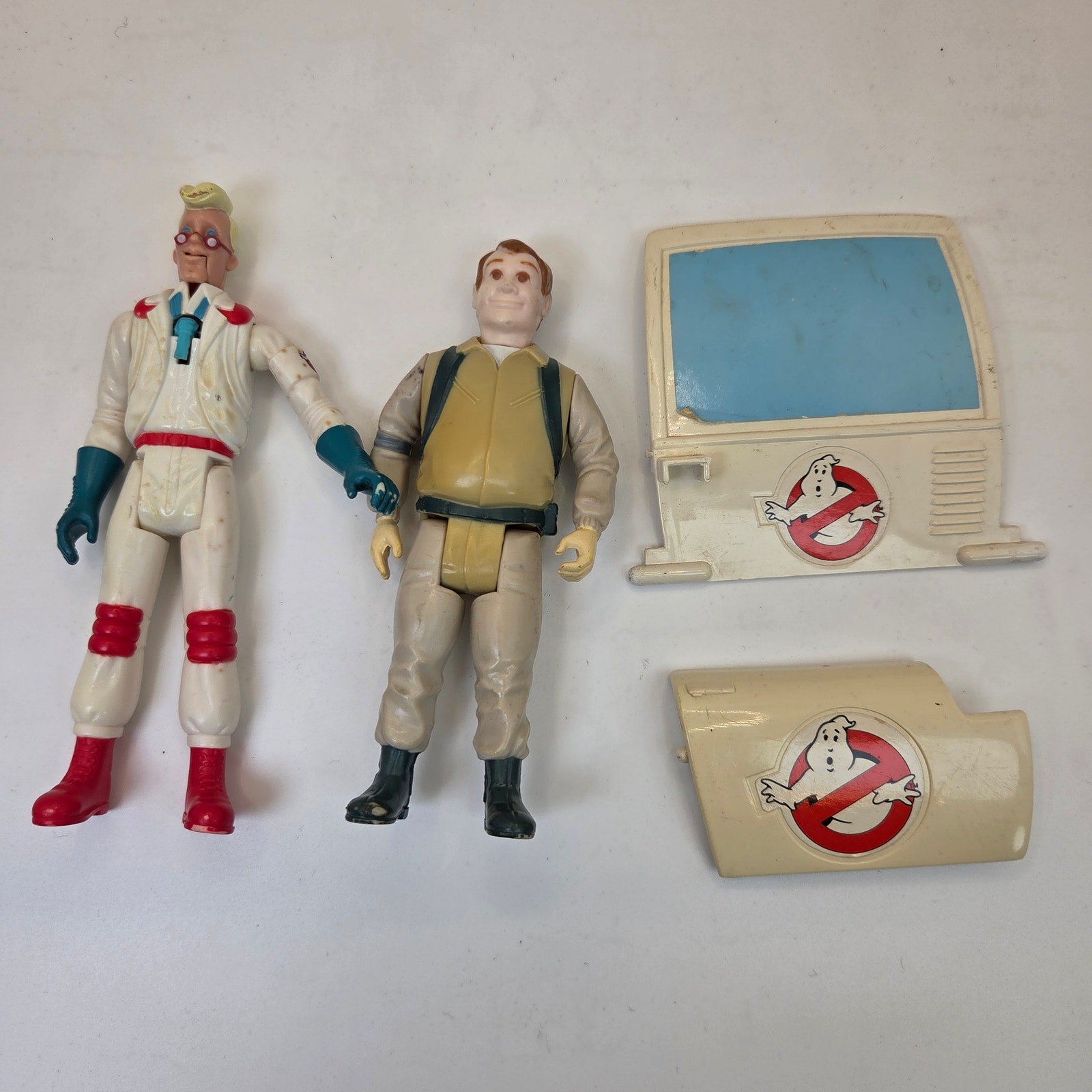Vintage Ghostbusters Action Figure Lot Egon Ray Car Parts Kenner 1984 1987