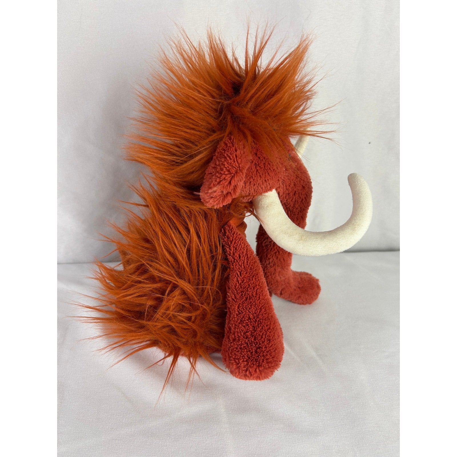 Jellycat Viggo Mammoth Plush Stuffed Animal Orange Woolly Mammoth Retired