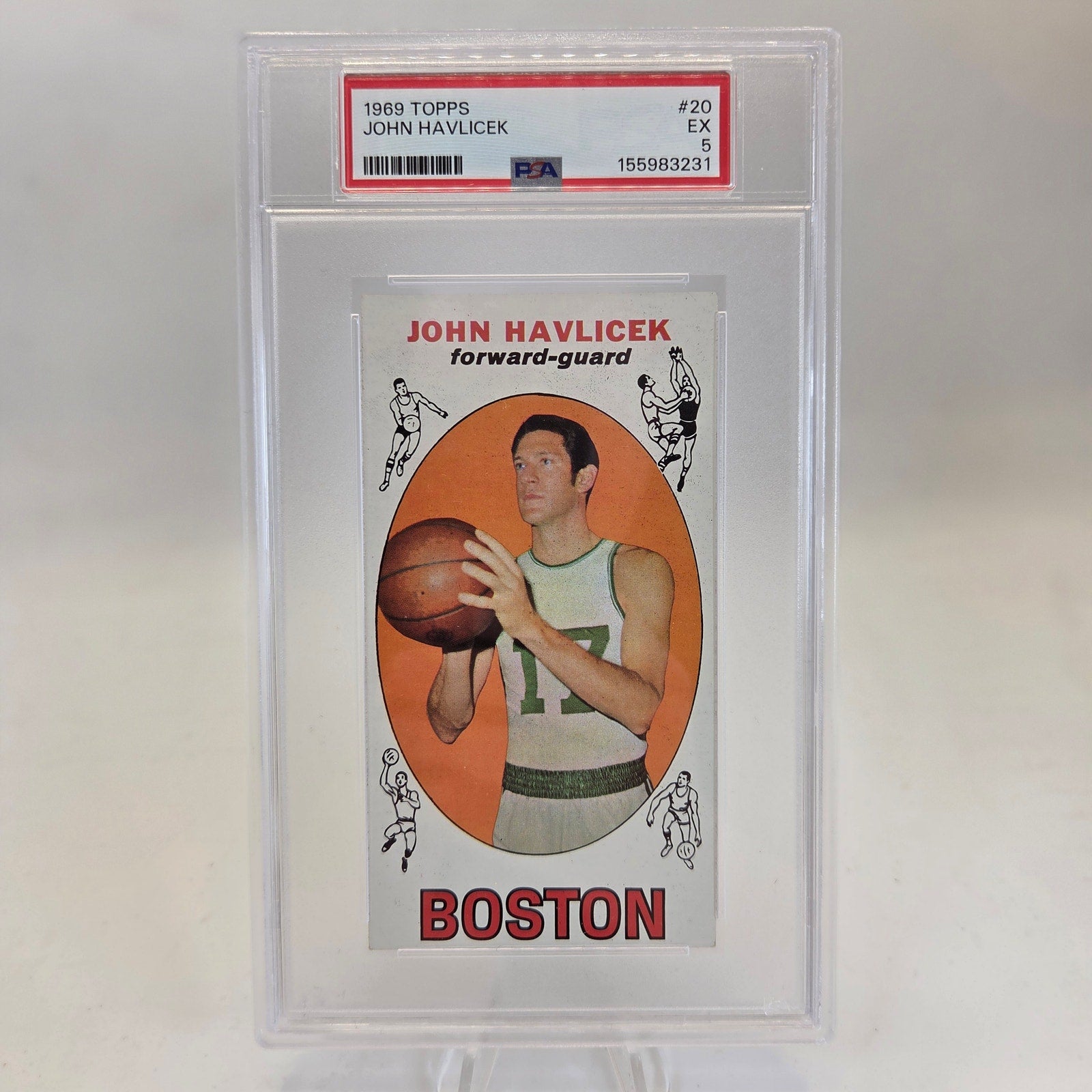 1969 Topps John Havlicek #20 PSA 5 EX Boston Celtics HOF Vintage Tall Boy Card