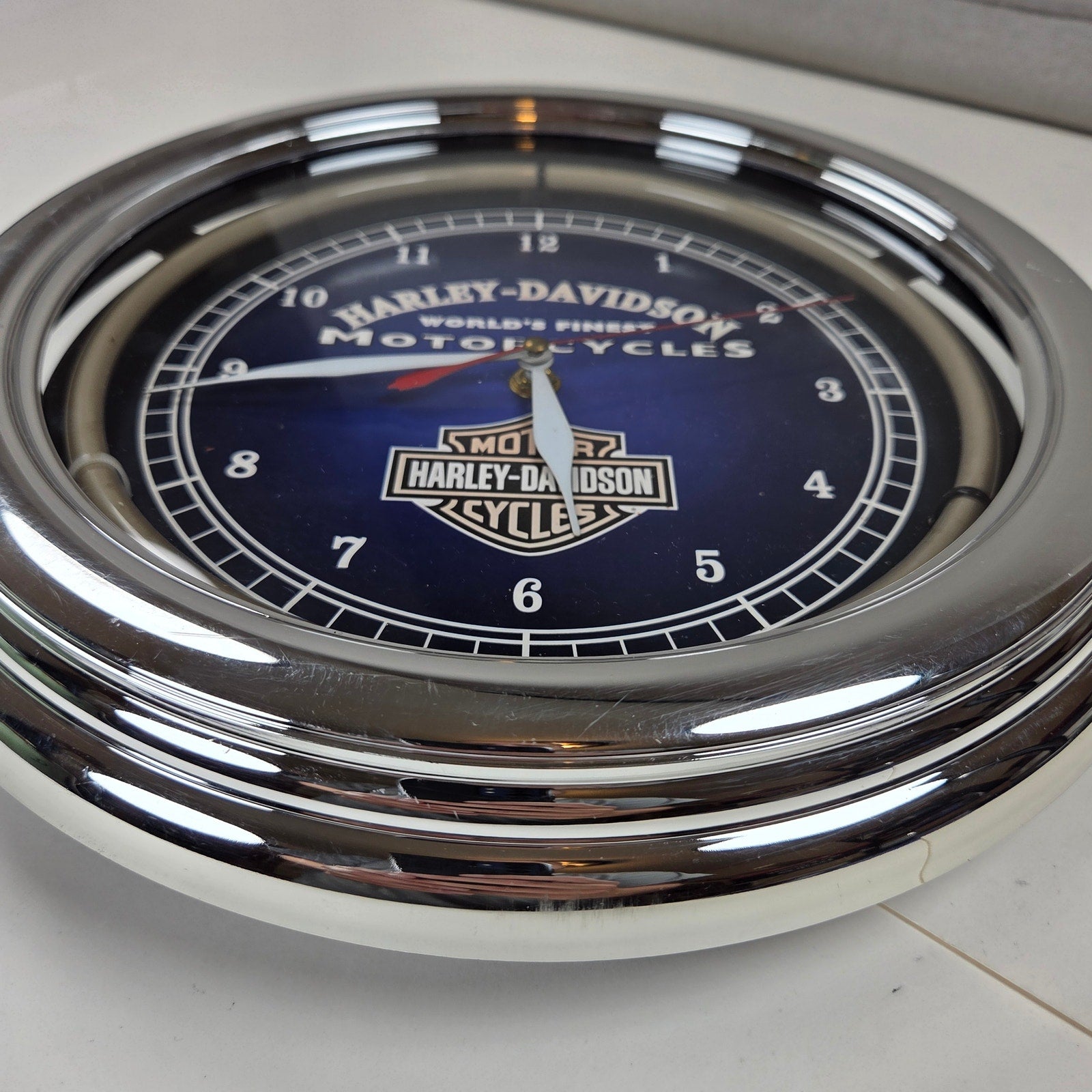 Harley-Davidson Official Licensed Blue Neon Wall Clock Ace Product Working