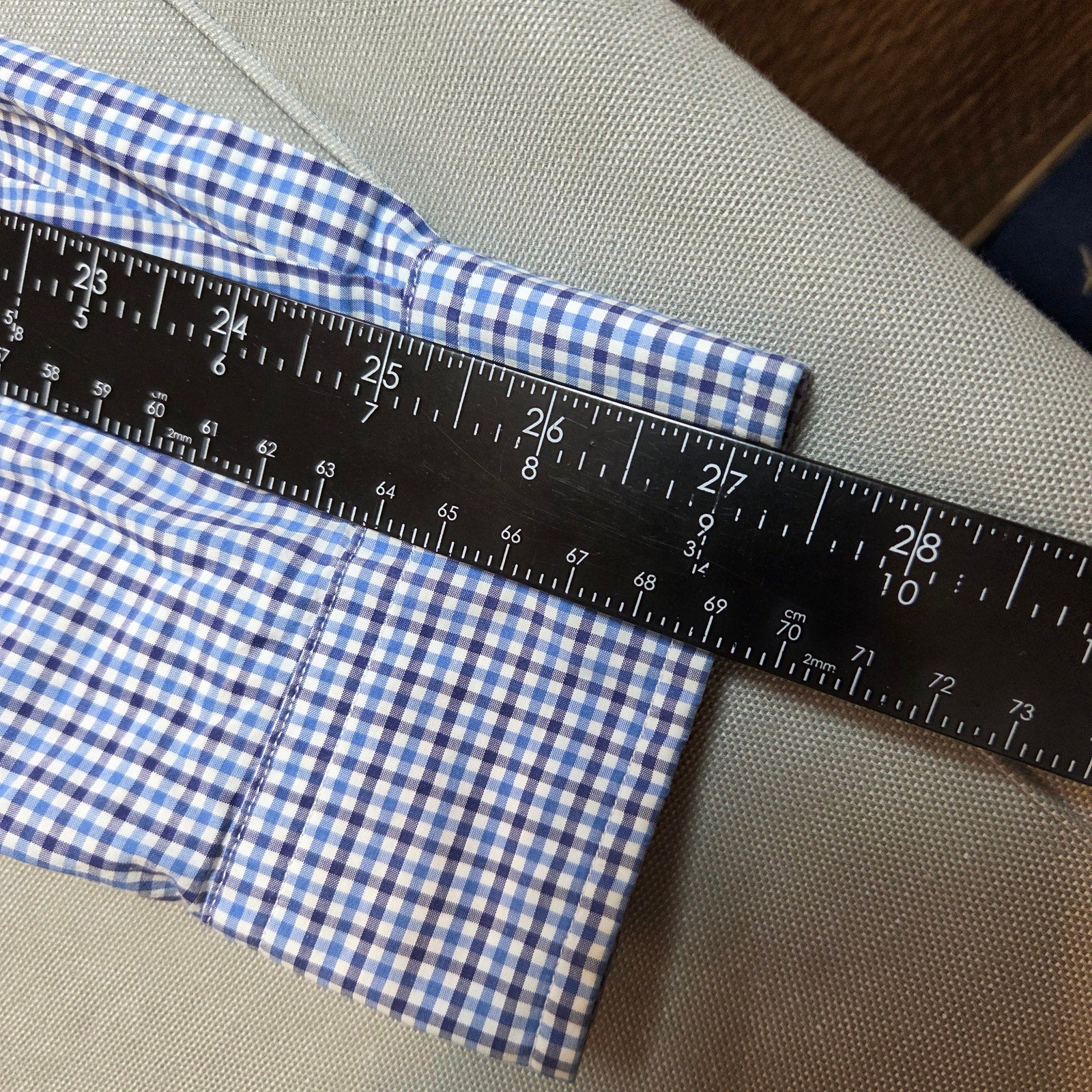 Polo Ralph Lauren 2XLT Blue Gingham Button Down Shirt Cotton Long Sleeve
