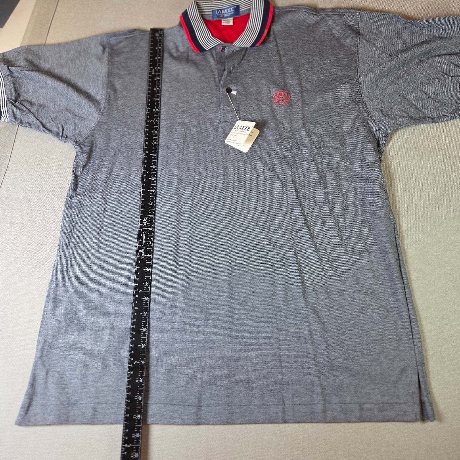 La Mode Vintage USA Made Polo Shirt Mens L NWT 100% Combed Cotton Style 1961