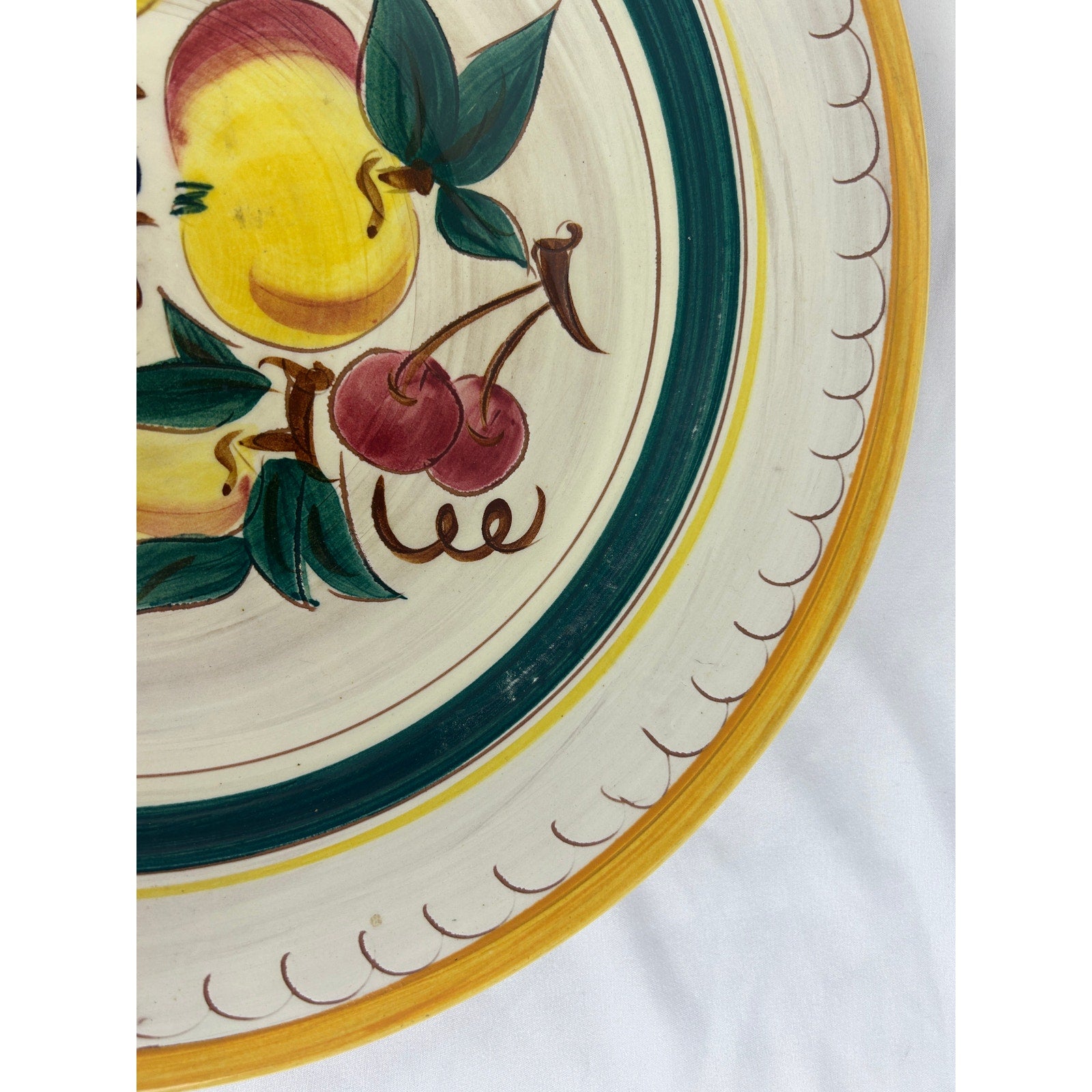 Stangl Pottery Fruit Platter Charger 14 Inch Hand Painted Trenton NJ