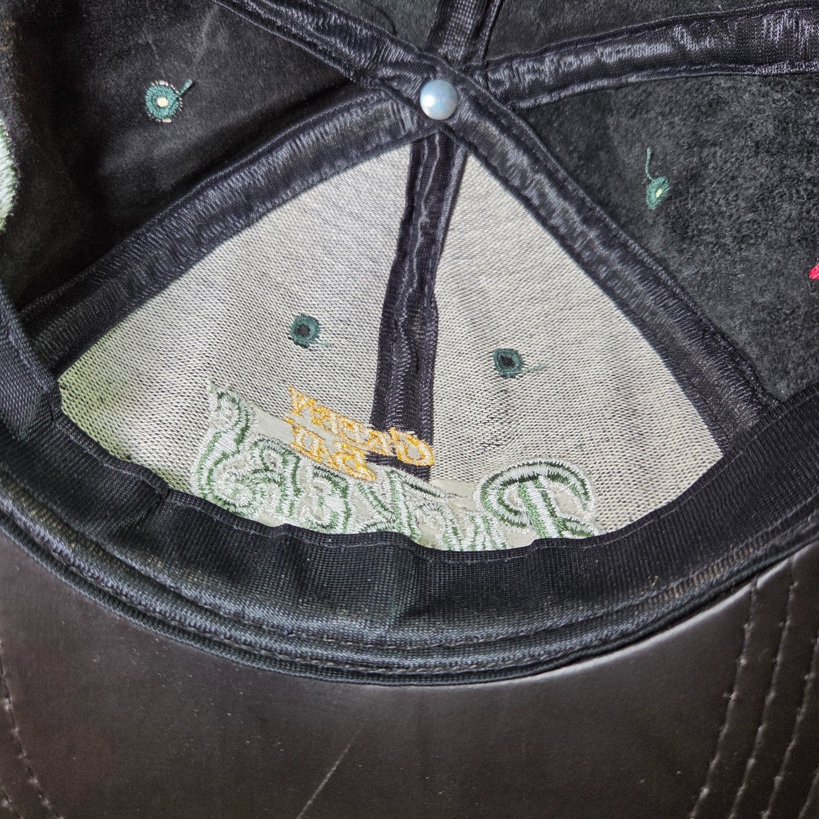 Green Bay Packers Leather Snapback Hat Cap NFL Logo Modern USA Green & Black