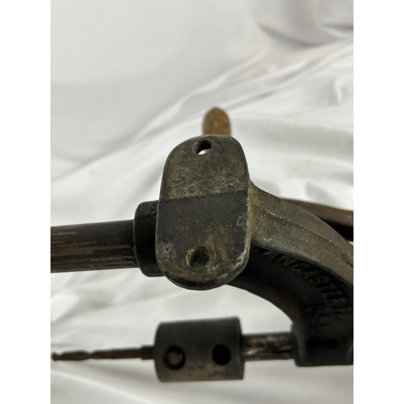 Antique Champion Blower Forge Post Drill Lancaster PA Hand Crank Drill