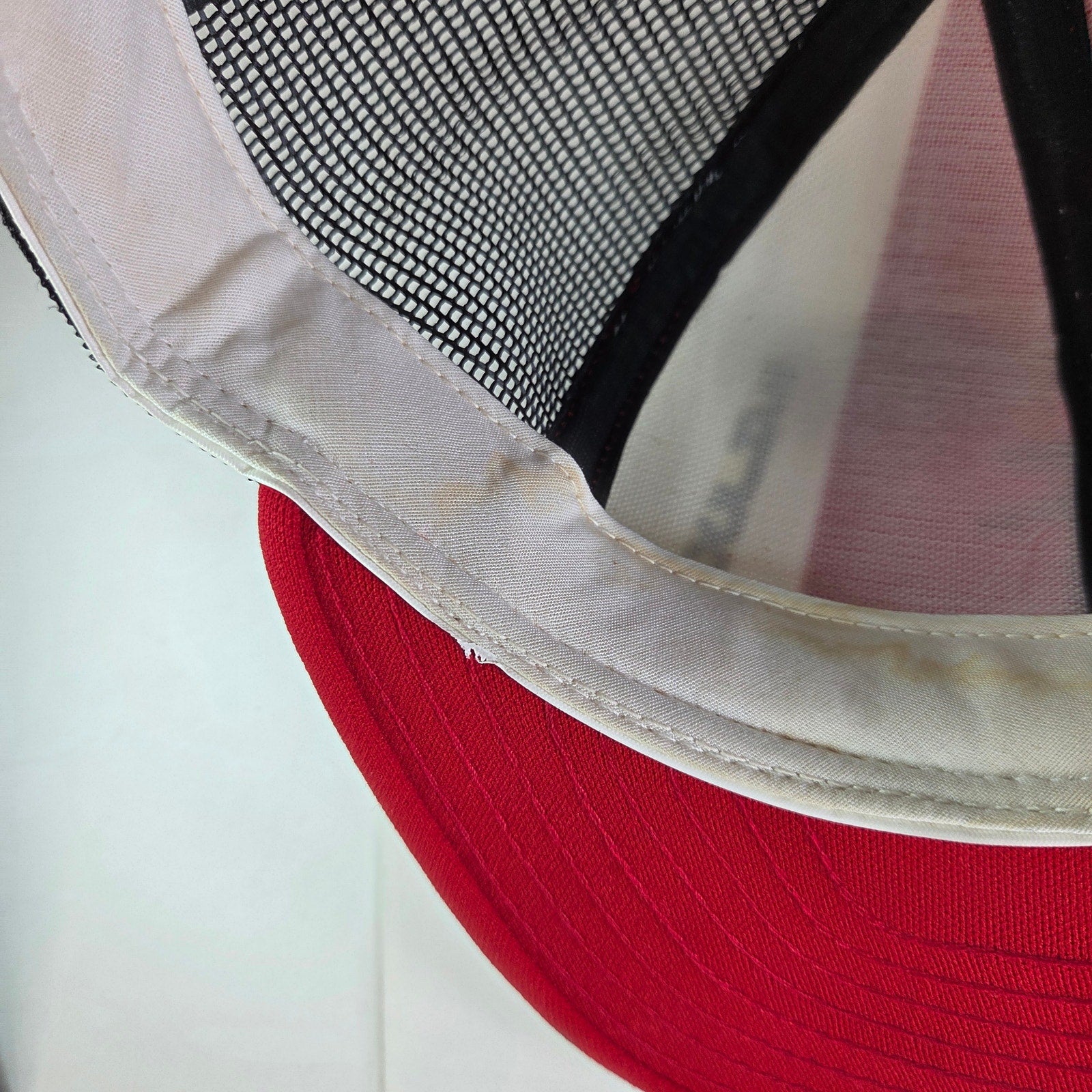 Vintage 1980s Atlanta Falcons Trucker Hat Snapback Mesh Cap USA Lucky Stripes