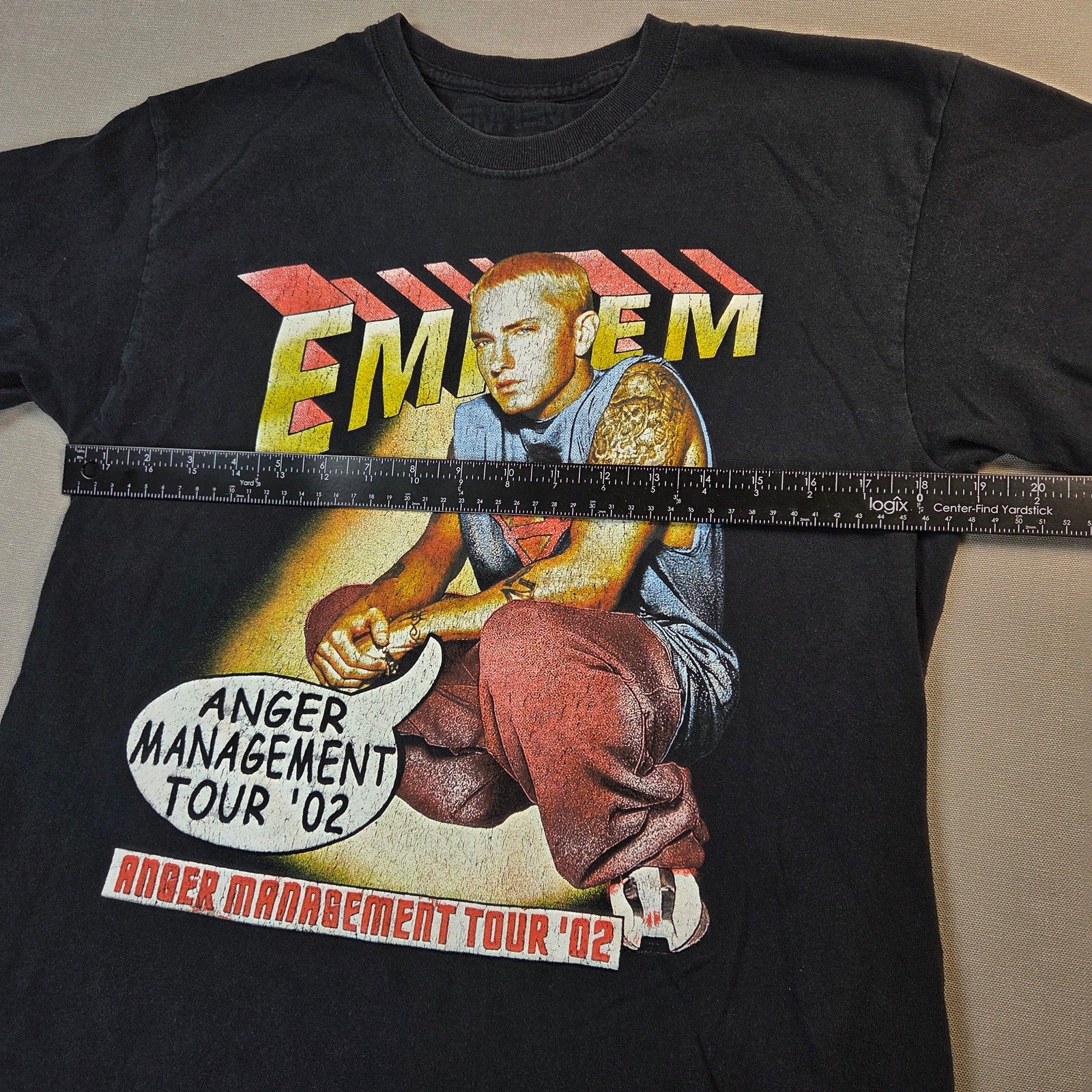 Eminem Anger Management Tour 02 Graphic T Shirt Black Adult Medium Rap Tee