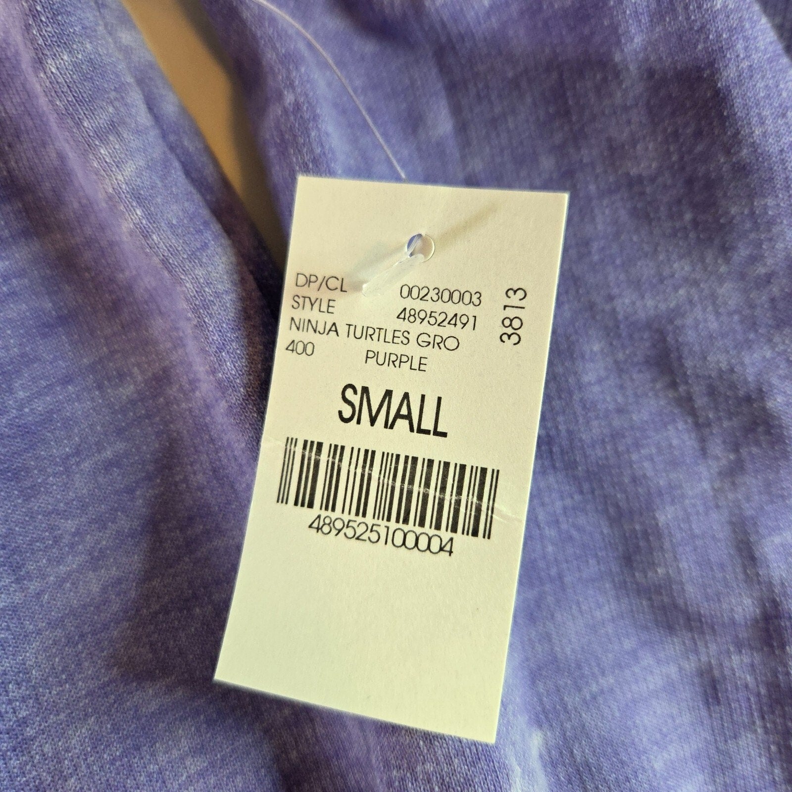 Wet Seal Teenage Mutant Ninja Turtle Sweatshirt Rear 1/4 Zip Purple Size S