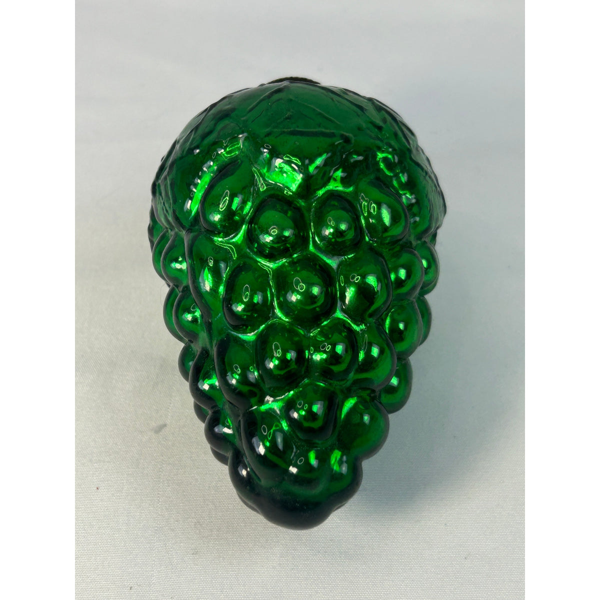 Antique 1800s German Kugel Green Grape Cluster Glass Christmas Ornament 4"