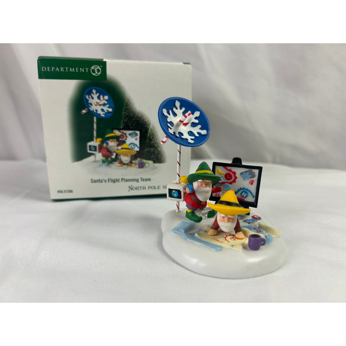 Dept 56 Santa's Flight Planning Team 57206 North Pole Village 2005 Retired