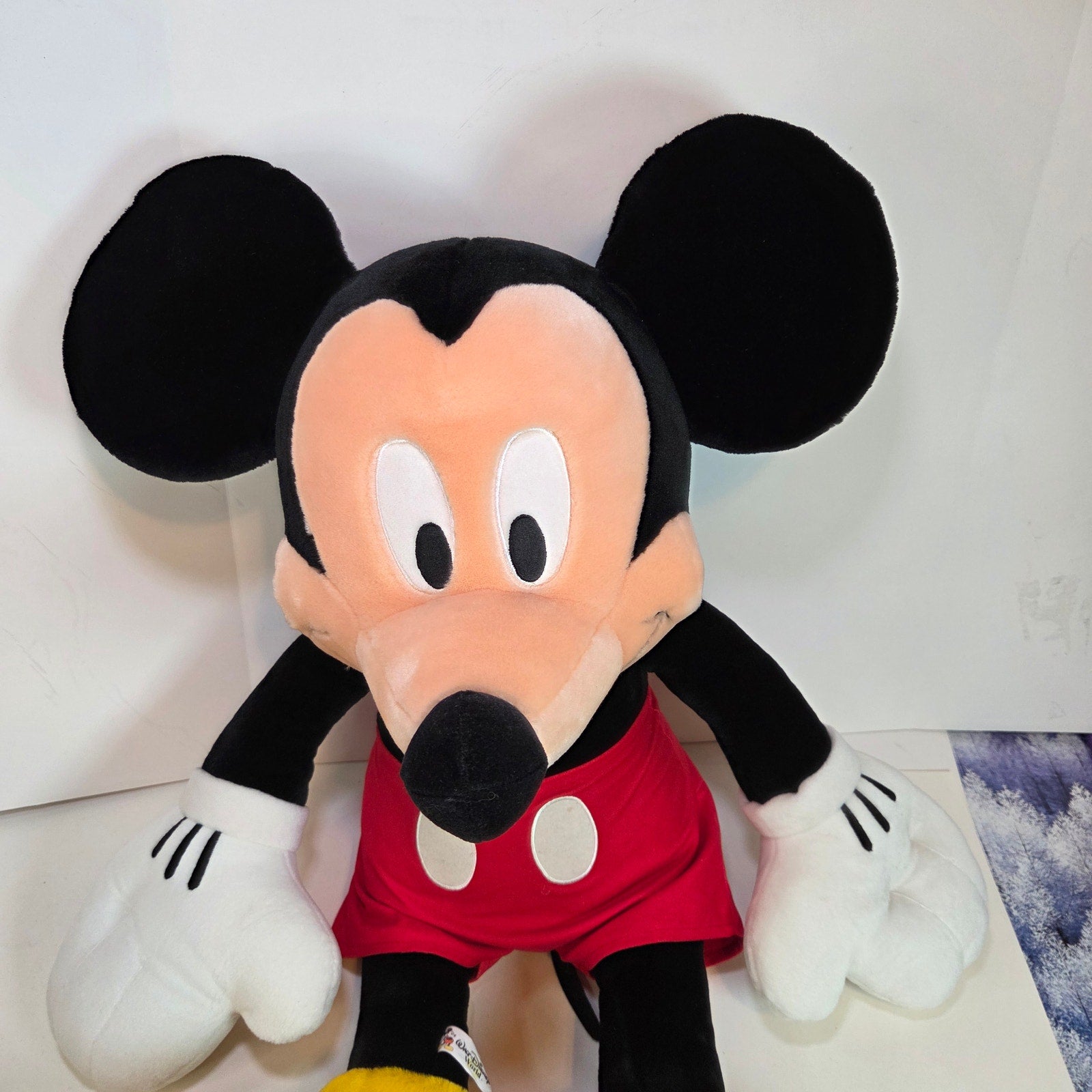 Mickey Mouse Large Plush Stuffed Animal Disney Parks 19” Sitting