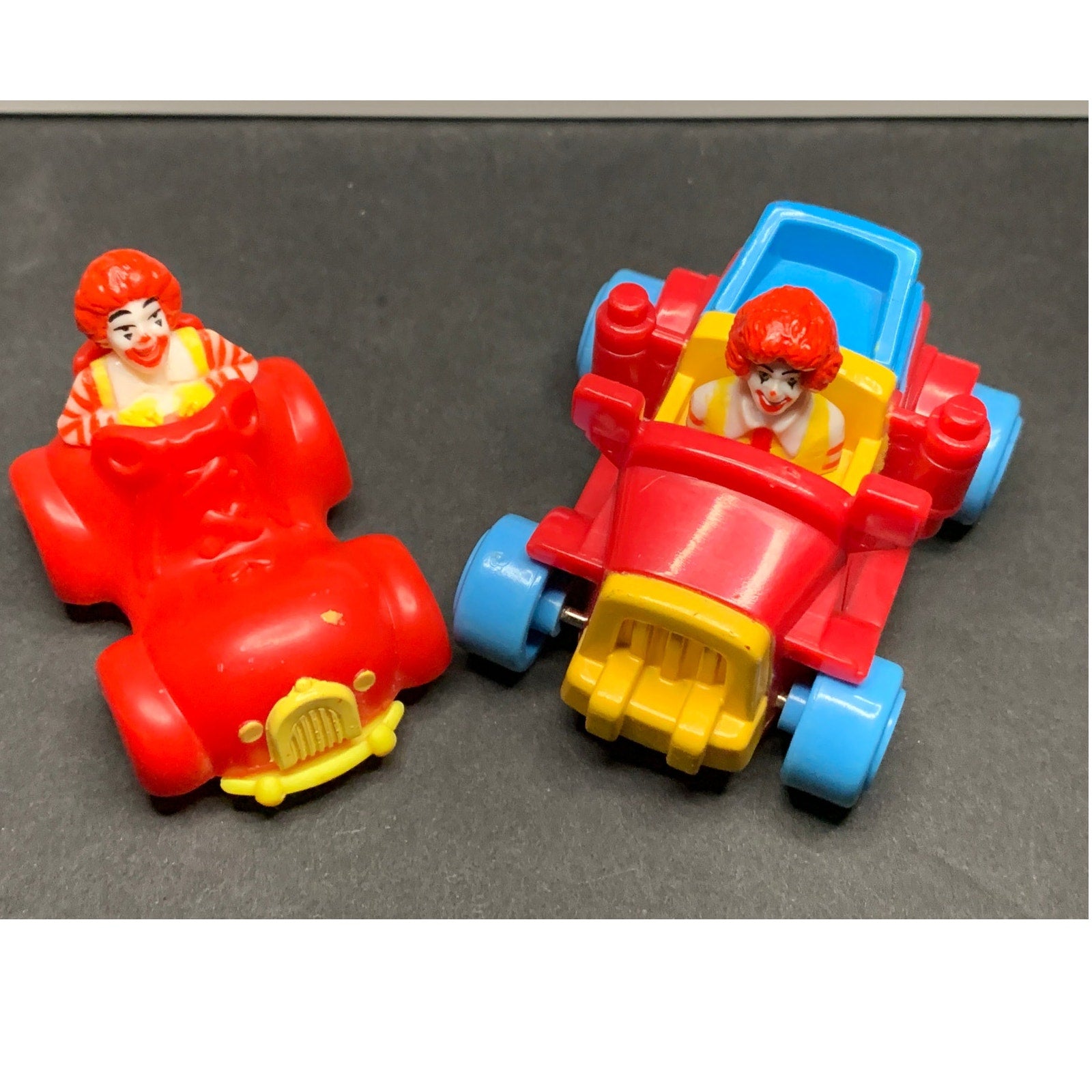 1990 1993 Ronald McDonald Mini Cars Happy Meal Toys Lot of 2