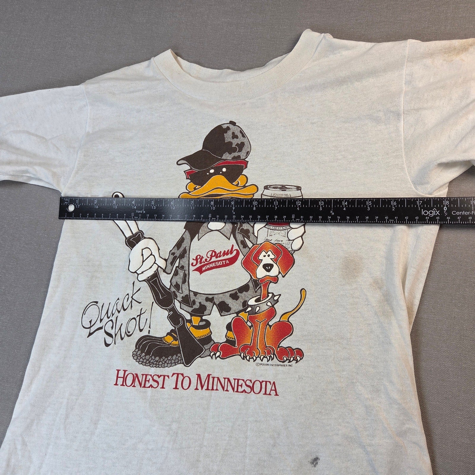 Schmidt Beer Quack Shot Honest To Minnesota Vintage USA Single Stitch Tee S