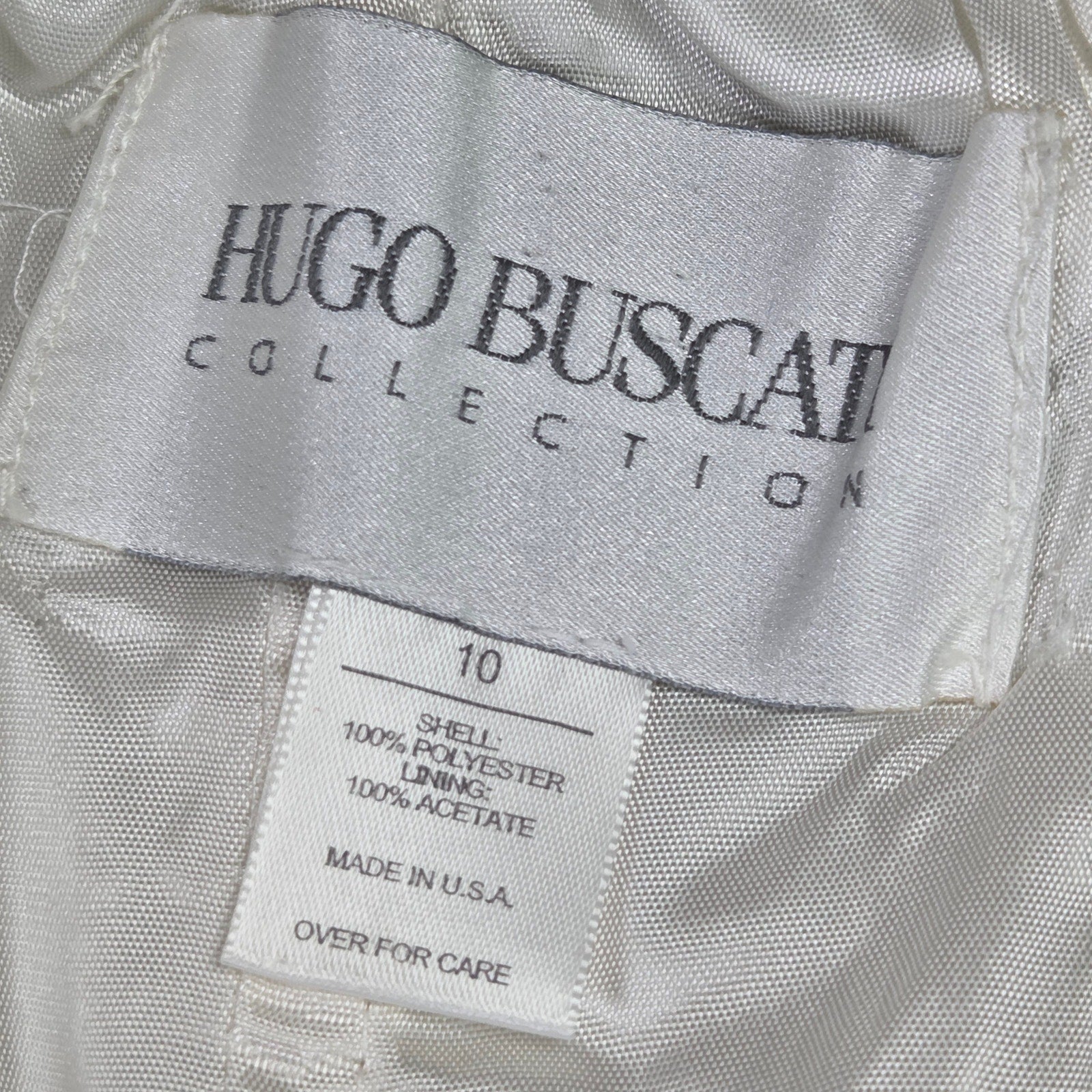Hugo Buscati White Strapless Mini Dress USA Womens Size 10 Y2K Vintage