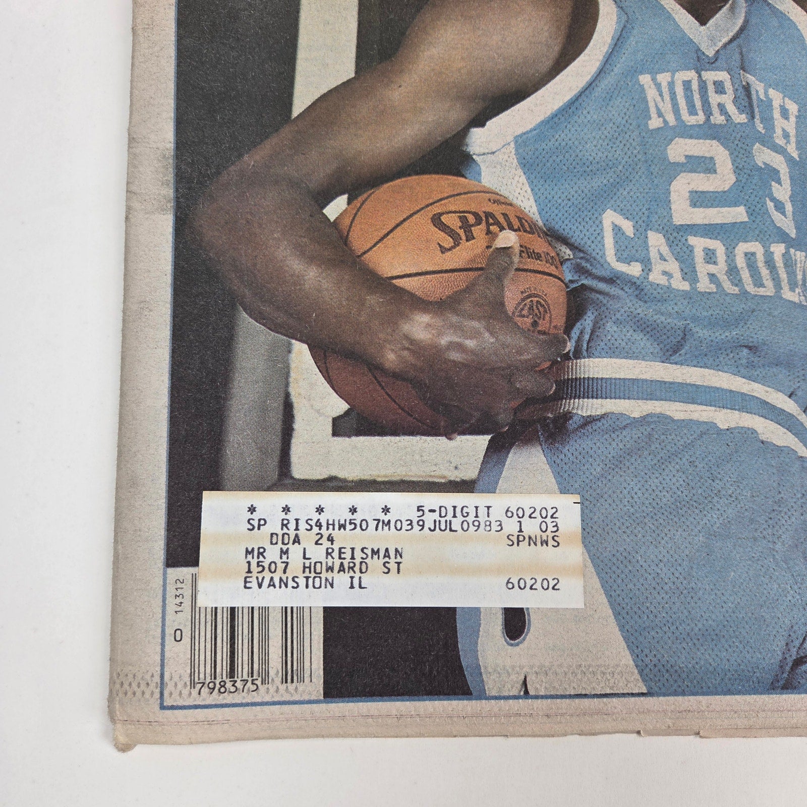 1983 Sporting News March 28 Michael Jordan 1st Cover UNC Tar Heels POY