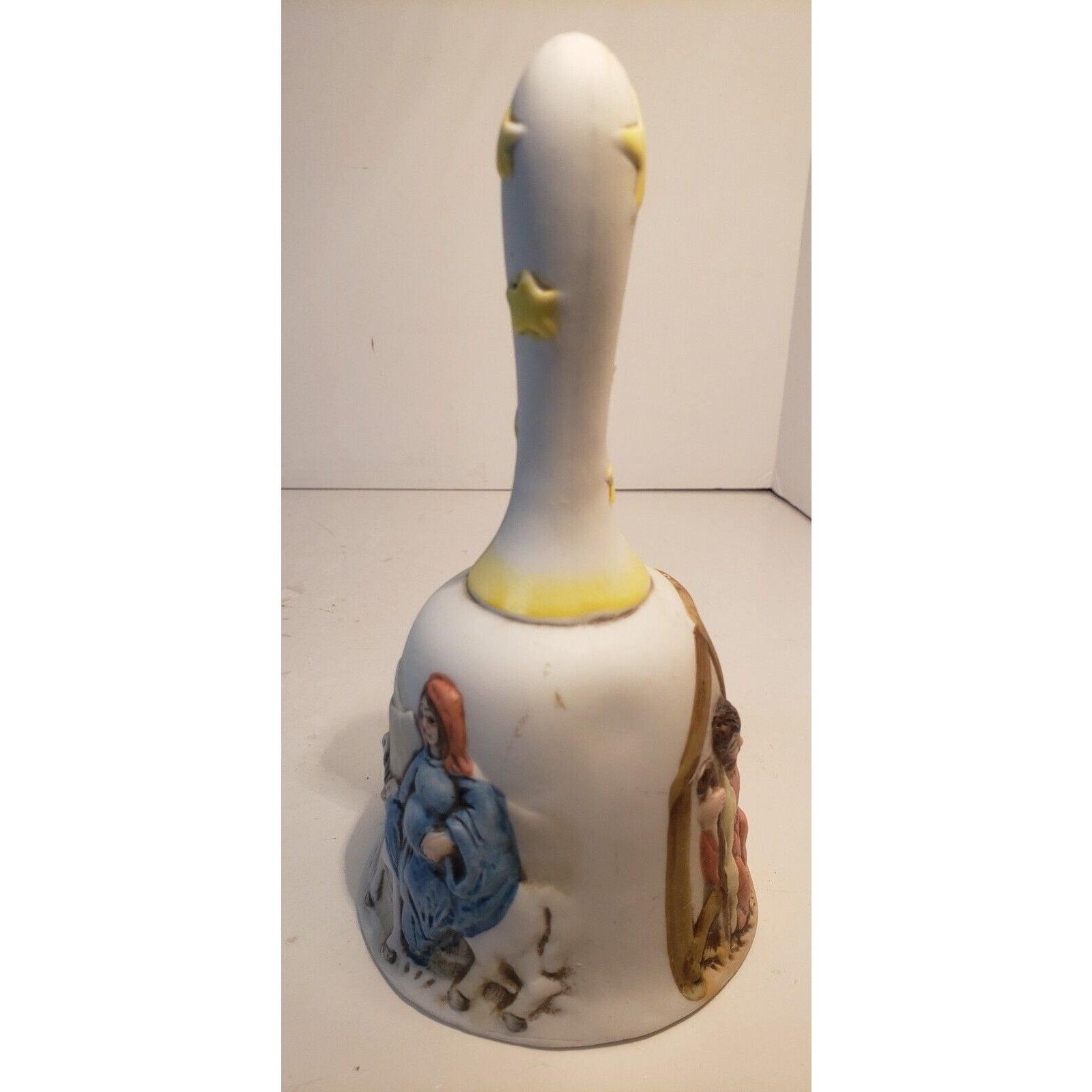 Vintage Nativity Scenes Bell Christmas 1985 Porcelain 6.5" Tall