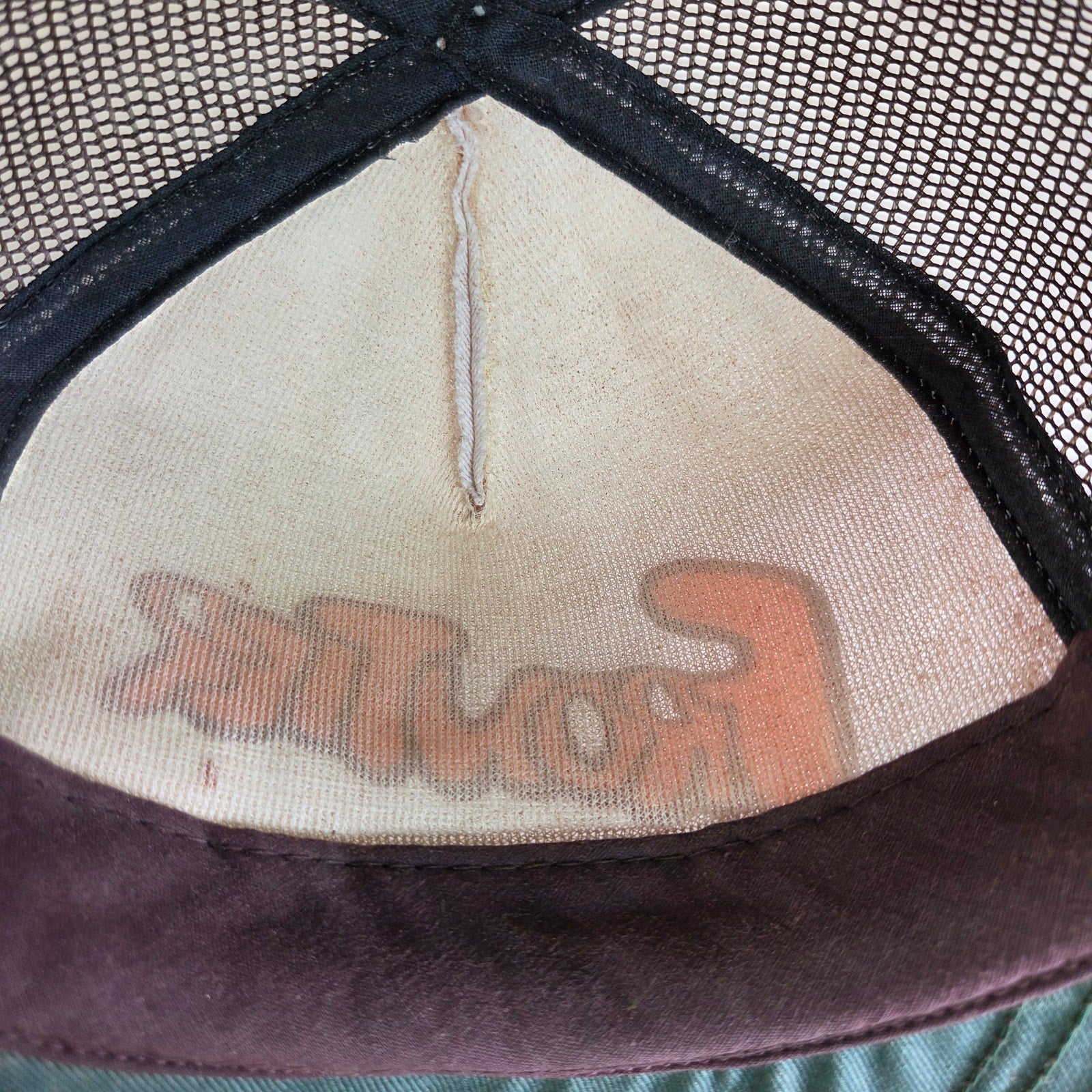 Vintage Frontier Bar & Eatery Trucker Hat Snapback Mesh Cap Brown White USA