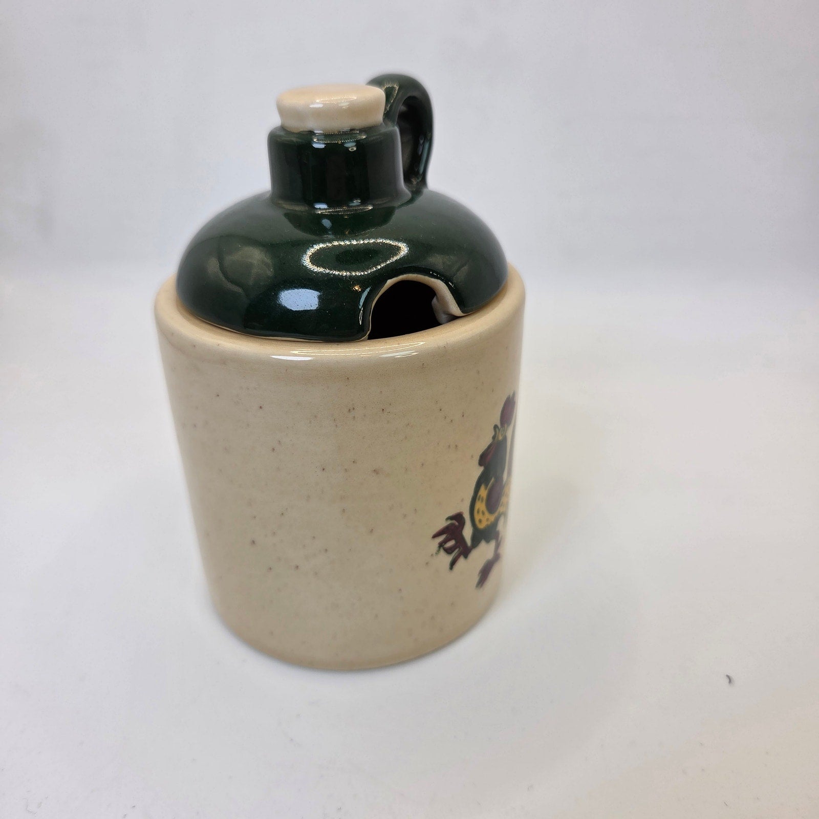 Metlox Poppytrail Rooster Pot Spoon Notch Crock Jar Vintage Made in California