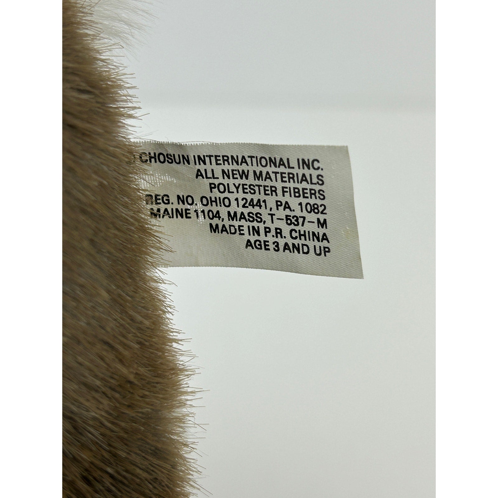 Vintage Easter Bunny Plush Brown and White Rabbit With Happy Easter Tag