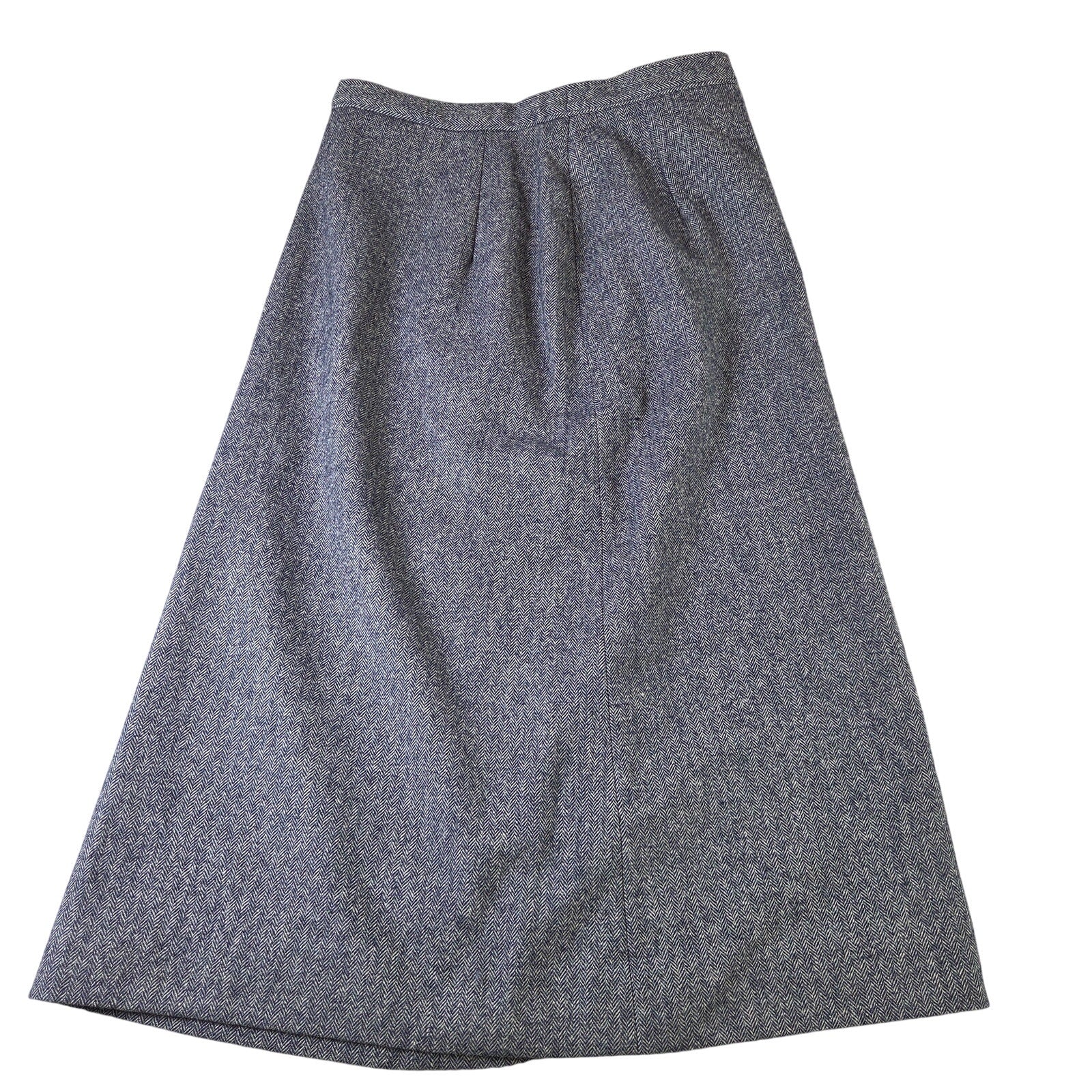 Pendleton Virgin Wool Skirt Womens 10 Herringbone USA Vintage Midi A Line