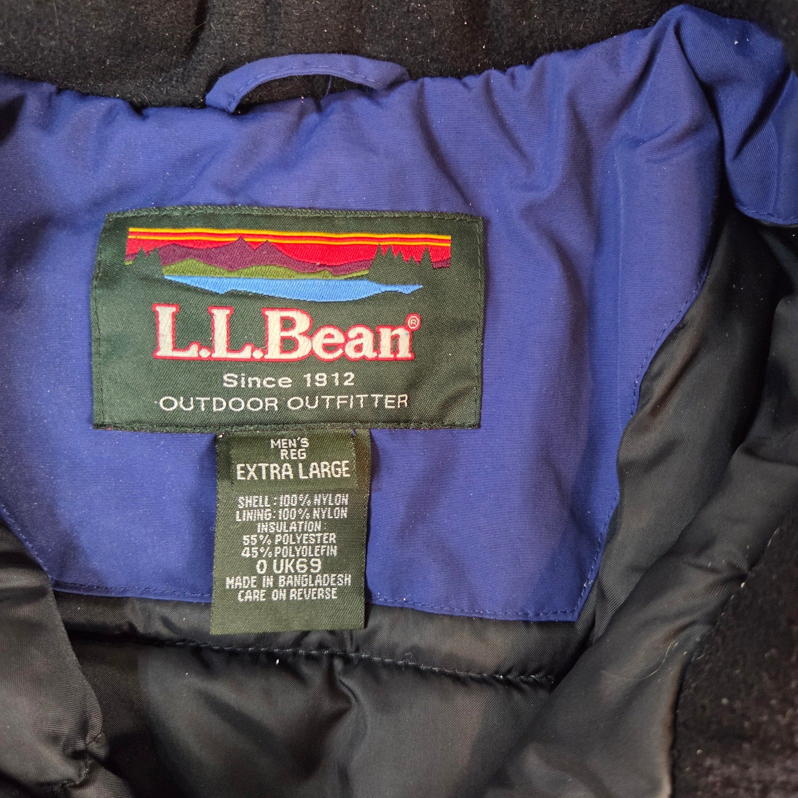 L.L.Bean Men’s XL Blue Thinsulate Ultra Insulated Winter Jacket Coat