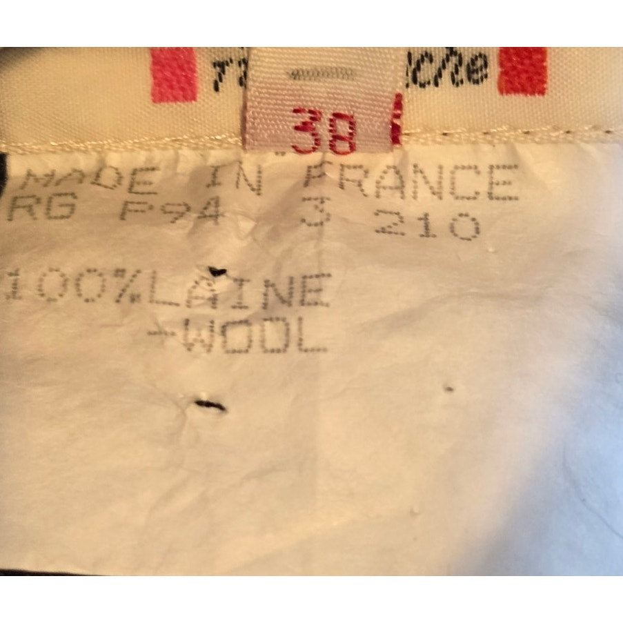 Vintage Yves Saint Laurent Rive Gauche 1994 Tartan Wool Jacket Velvet Trim FR38