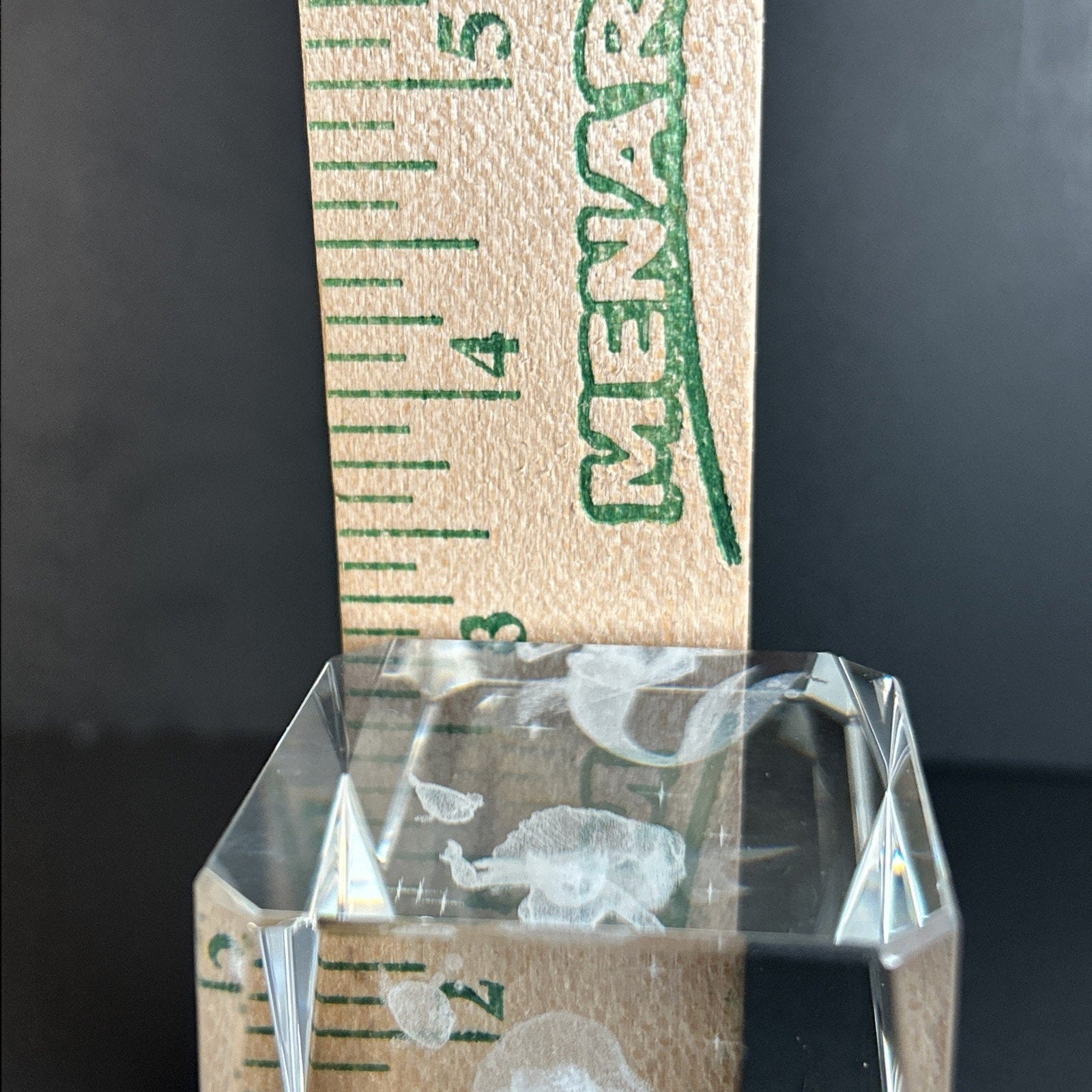 Ariel the Little Mermaid 3d Etched Disney Crystal Glass 3"x2" Paper Weight