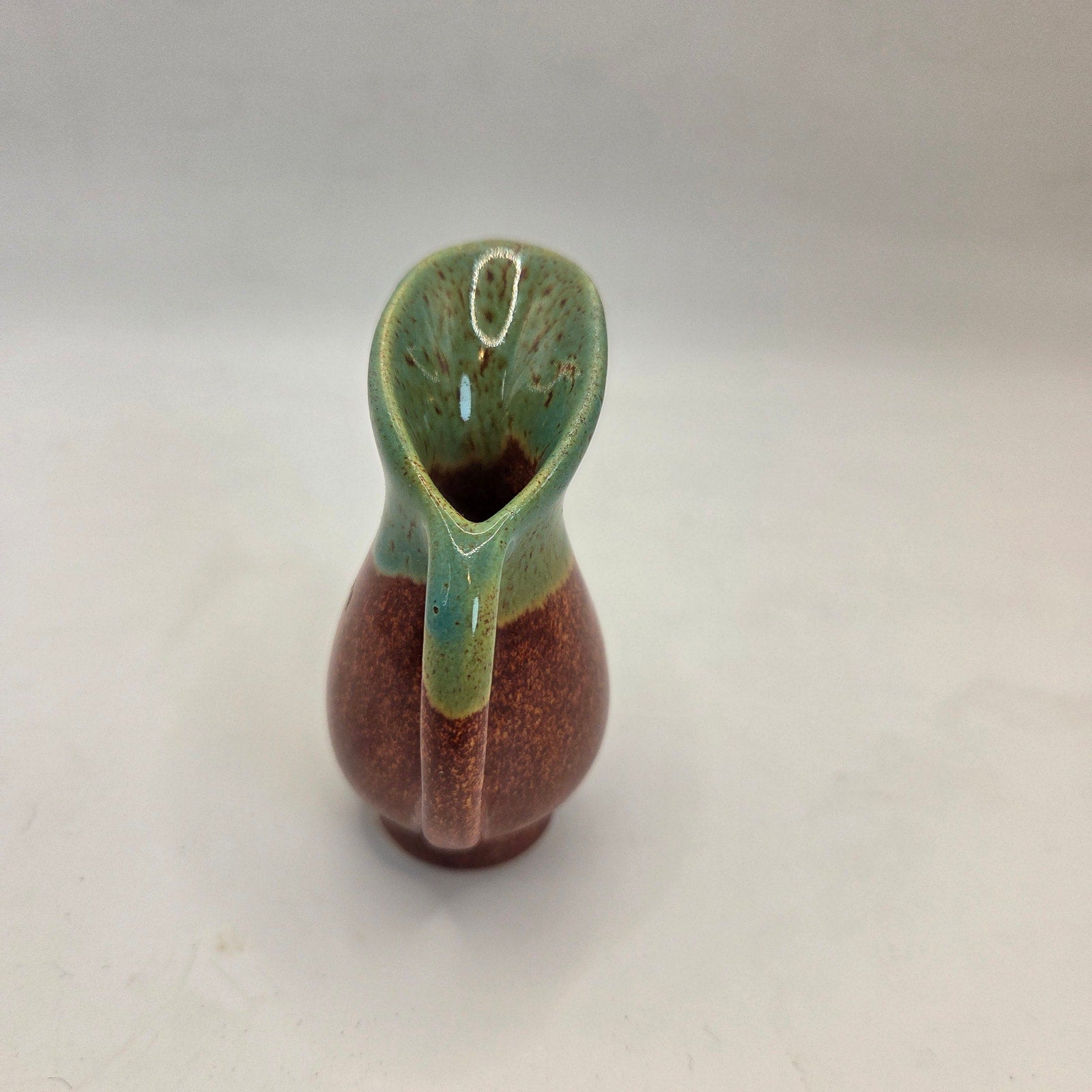 Vintage Boys Town Nebraska Mini Pottery Vases Pair Signed ET Hand Thrown