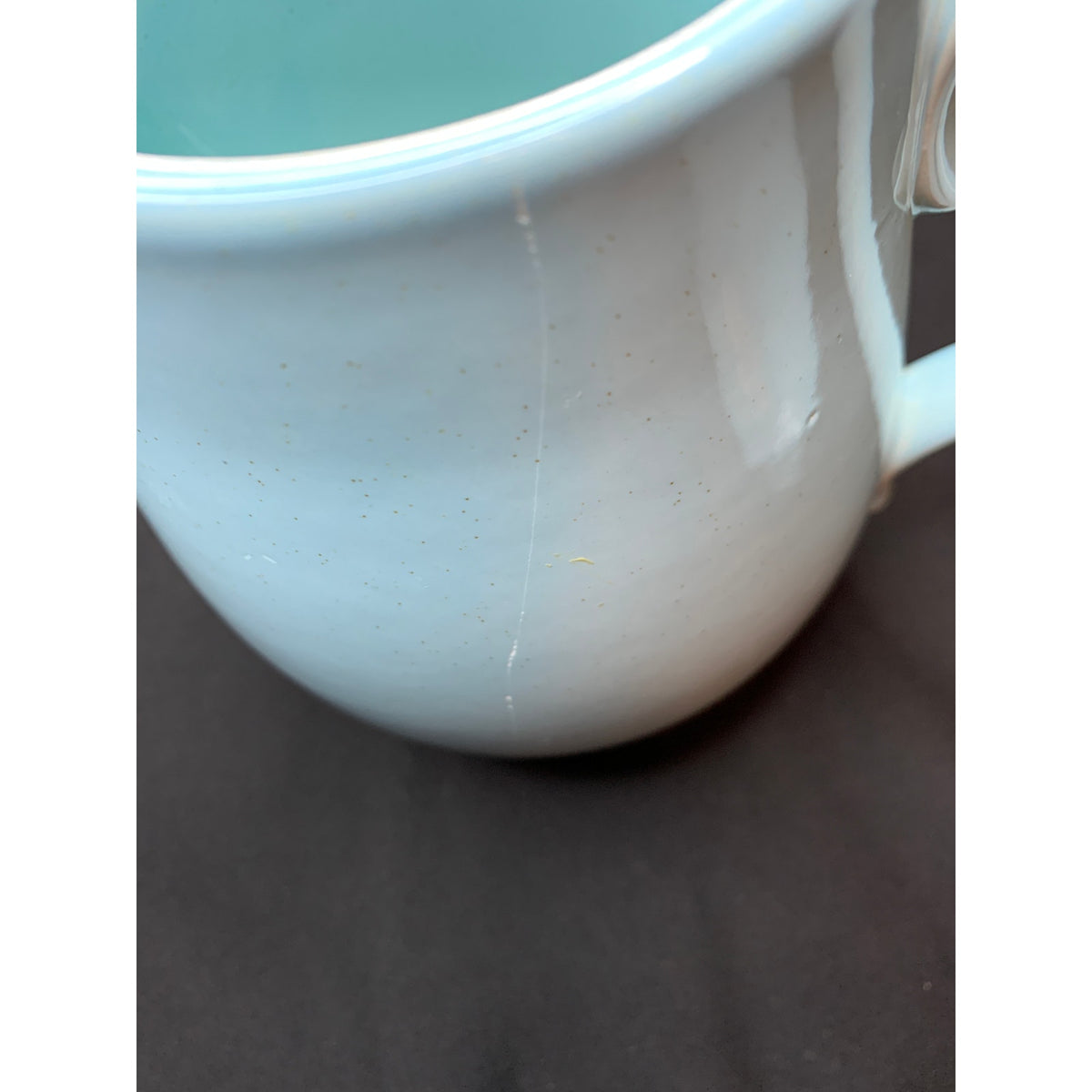 Blue Speckled Ceramic Coffee Tea Pot With Lid Retro Decor READ