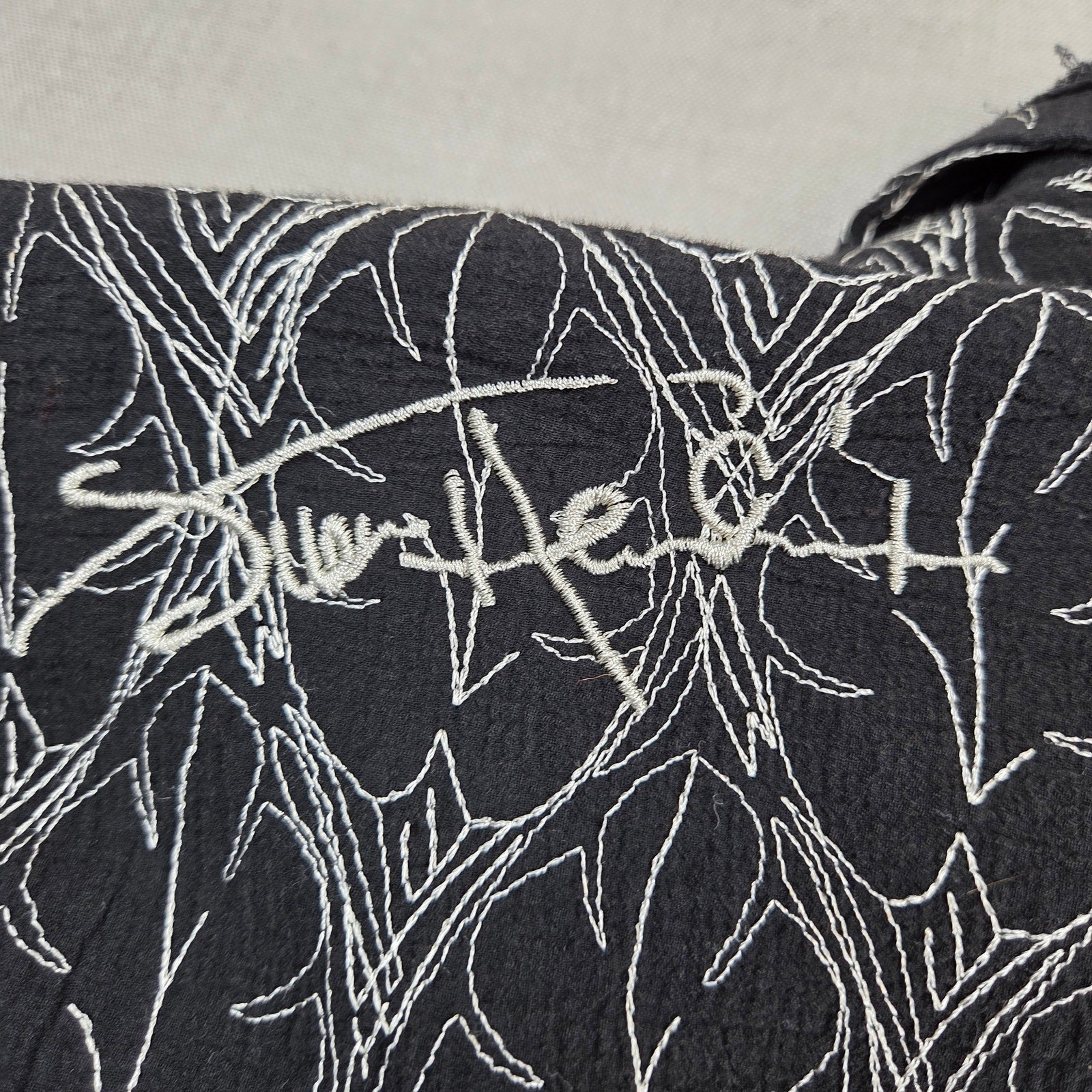 Jimi Hendrix Experience Purple Label XL Black Embroidered Button Down Shirt