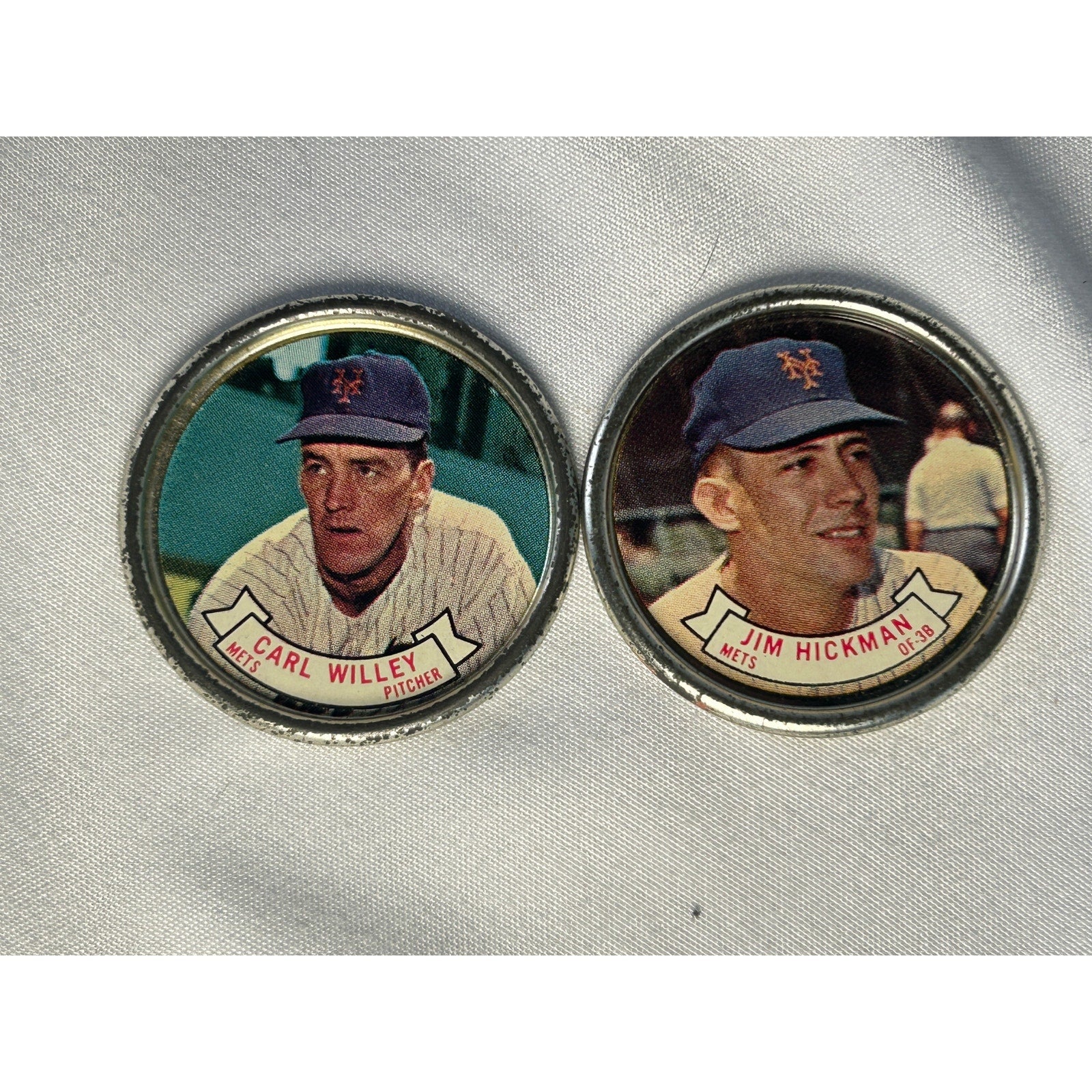 1964 Topps Baseball Coin Lot New York Mets Ron Hunt Jim Hickman