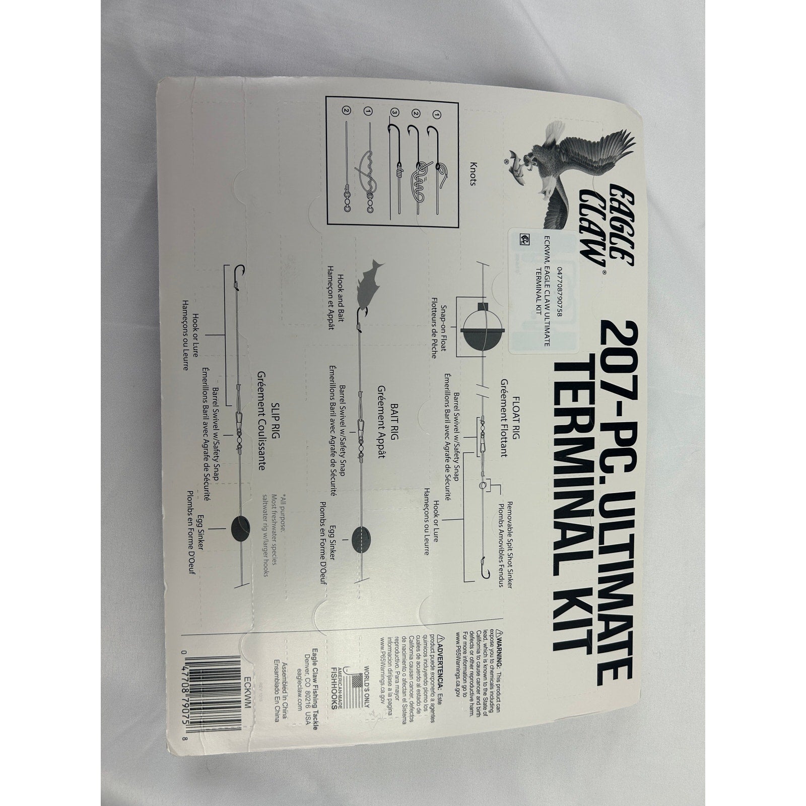 Eagle Claw 207 Piece Ultimate Terminal Tackle Kit Fishing Hooks Sinkers