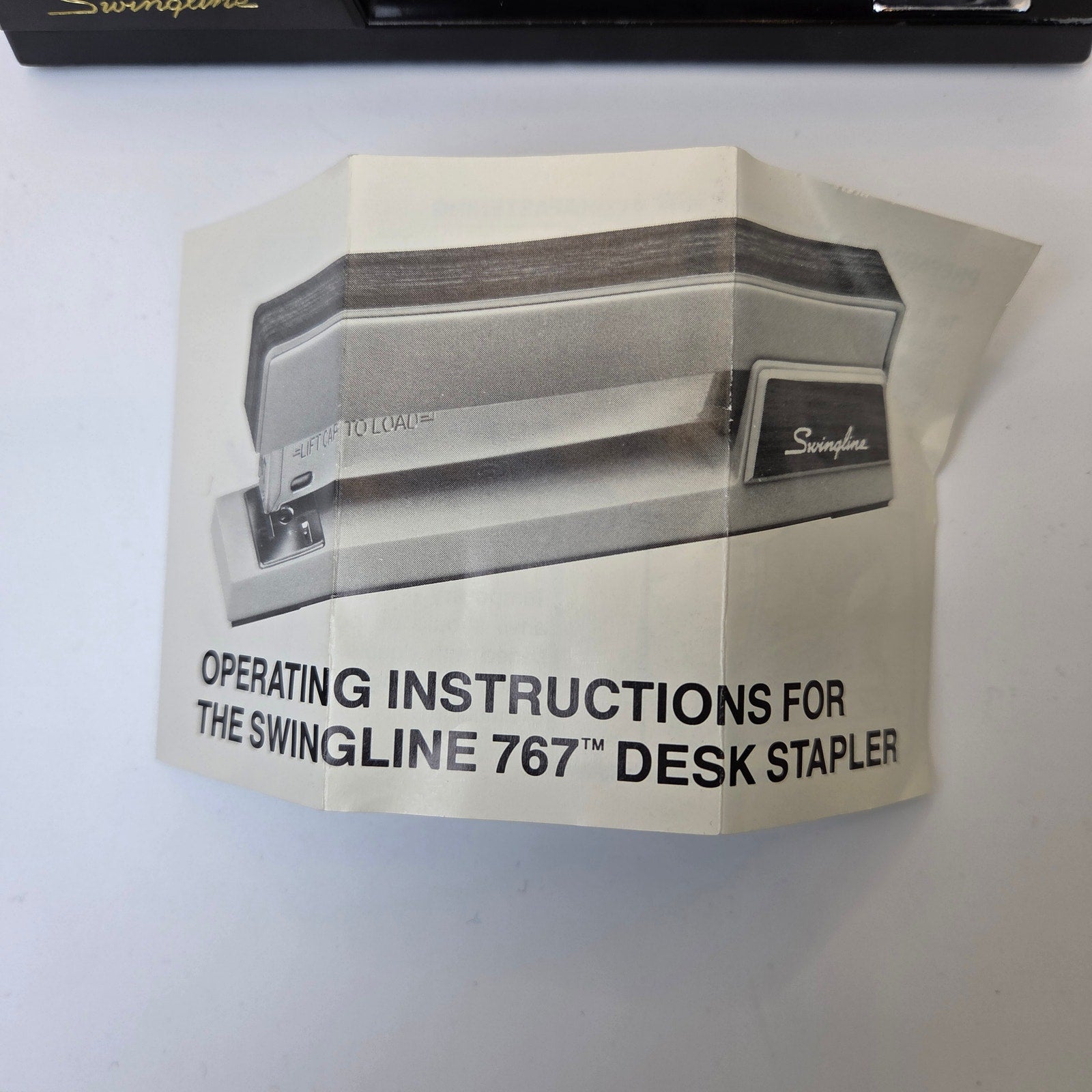 Vintage Swingline 767 Stapler Black Metal Desktop Stapler w/ Box Made in USA