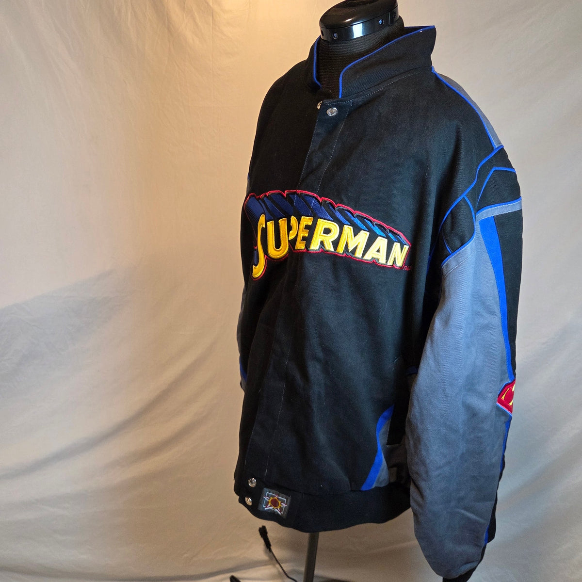 JH Design Superman DC Comics Racing Jacket Mens 3XL Embroidered NWT