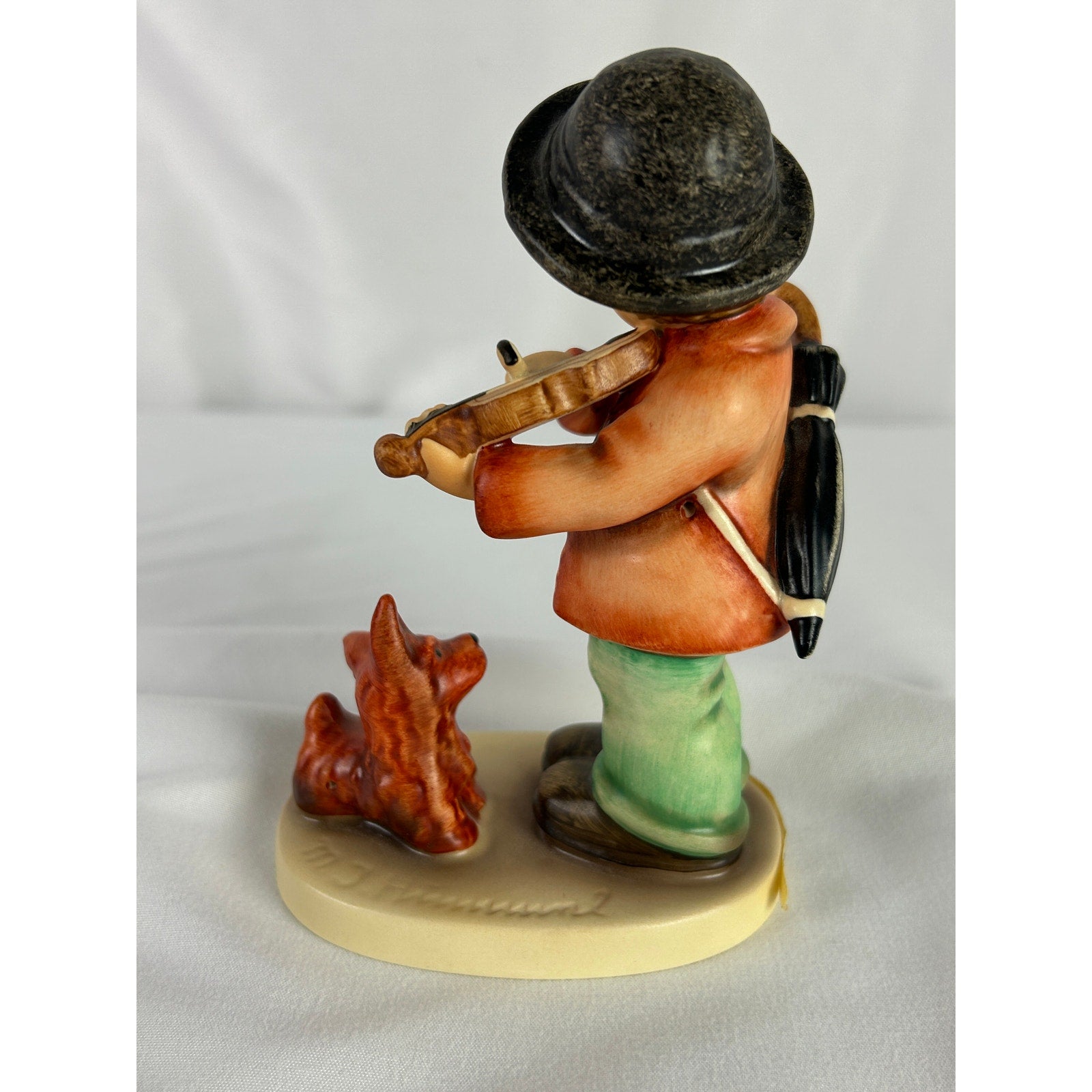 Goebel Puppy Love Violin Boy Dog Figurine W Germany Hummel Style