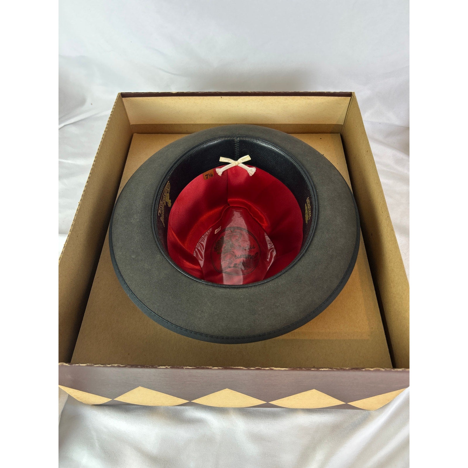 Vintage Beau Brummell Silver Beaver XXX Felt Hat Gray 7 1/8