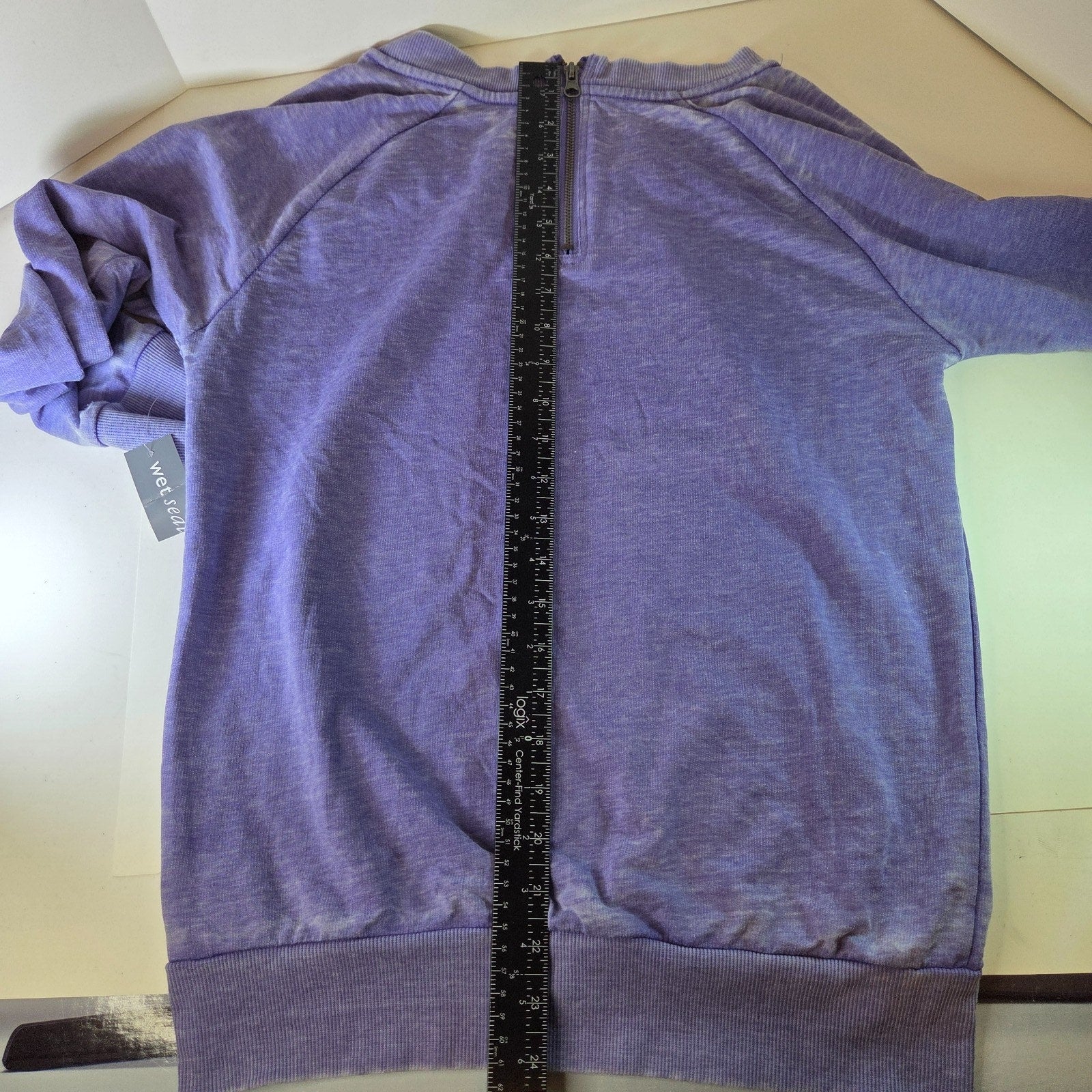Wet Seal Teenage Mutant Ninja Turtle Sweatshirt Rear 1/4 Zip Purple Size S