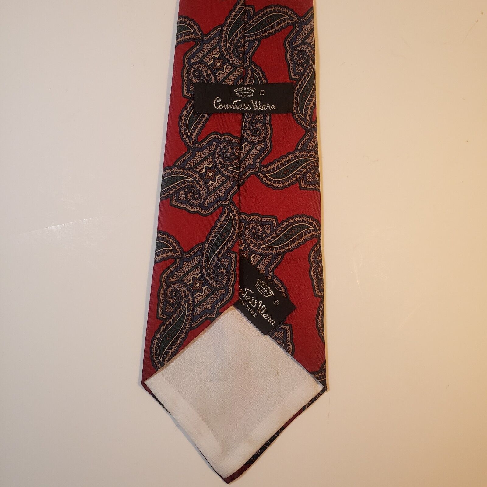Countess Mara New York Red Paisley Tie