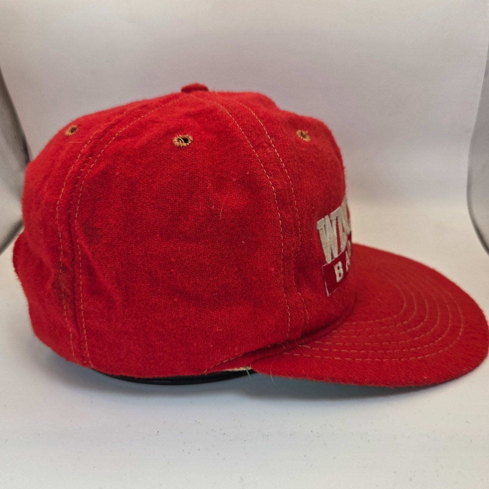 Wisconsin Badgers Vintage USA Snapback Hat University Square Wool Blend Cap
