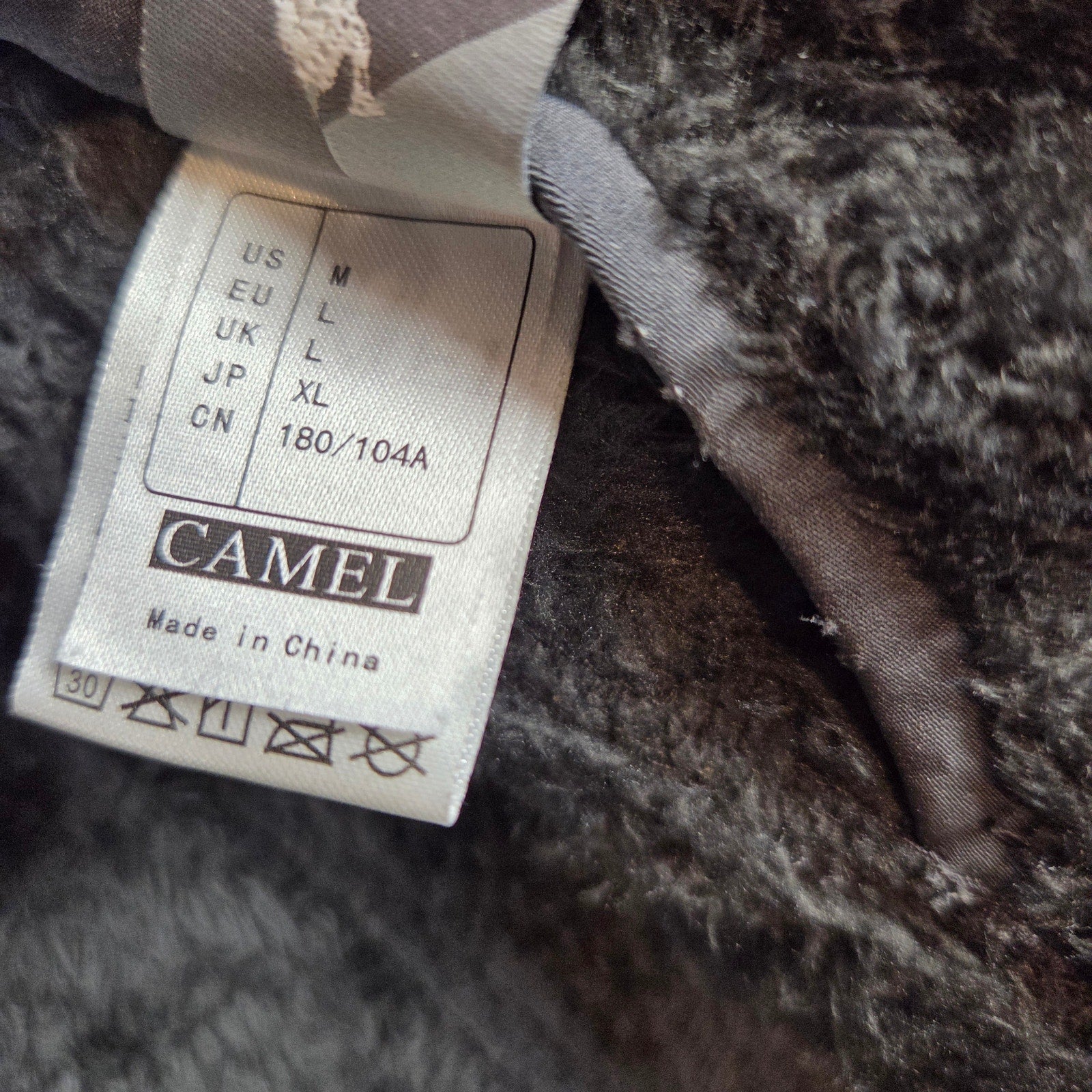 Camel Outdoor Men’s 3-in-1 Hooded Parka Jacket L Gray Zip-Out Faux Fur Liner