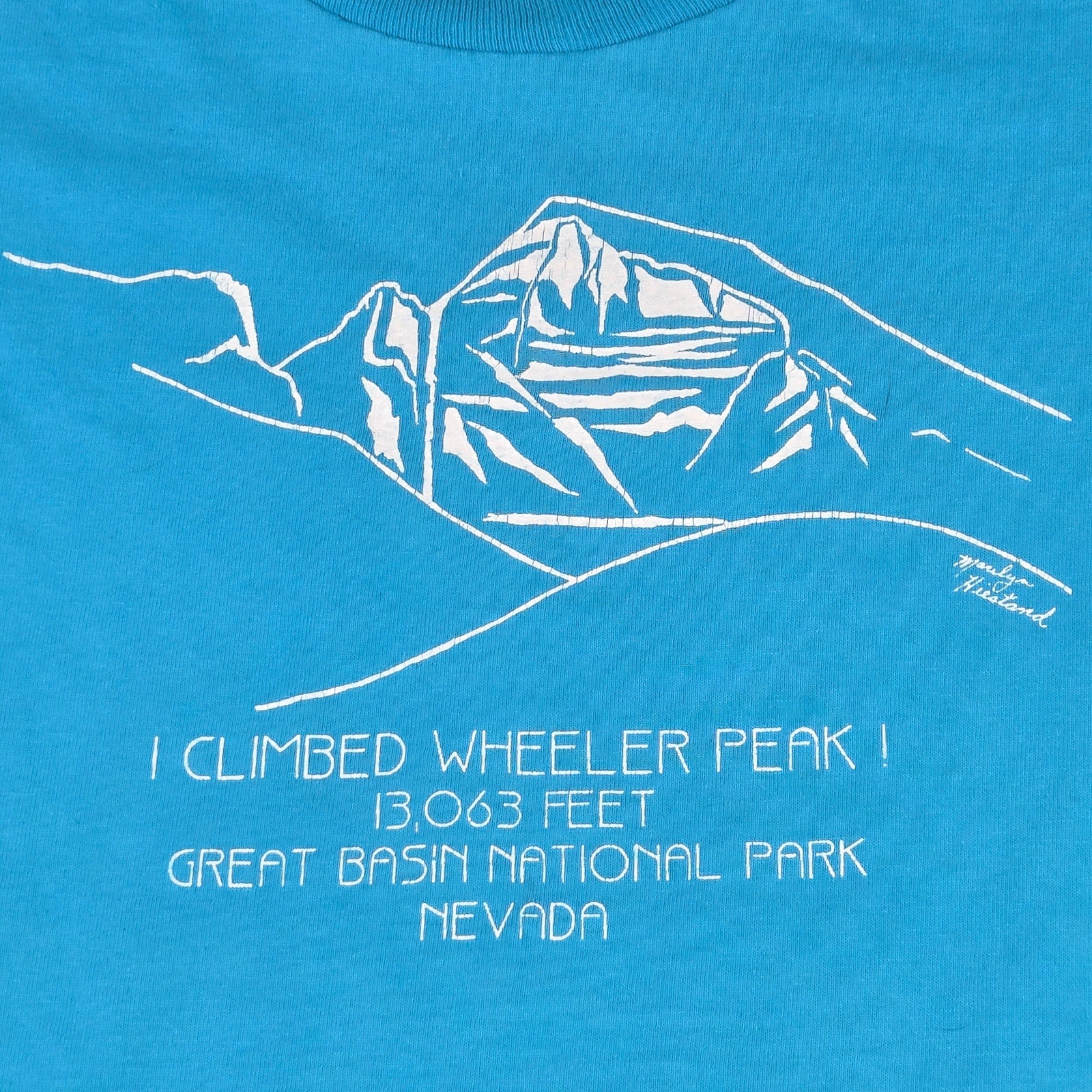 Fruit of the Loom Vintage Wheeler Peak Nevada Single Stitch T Shirt XL