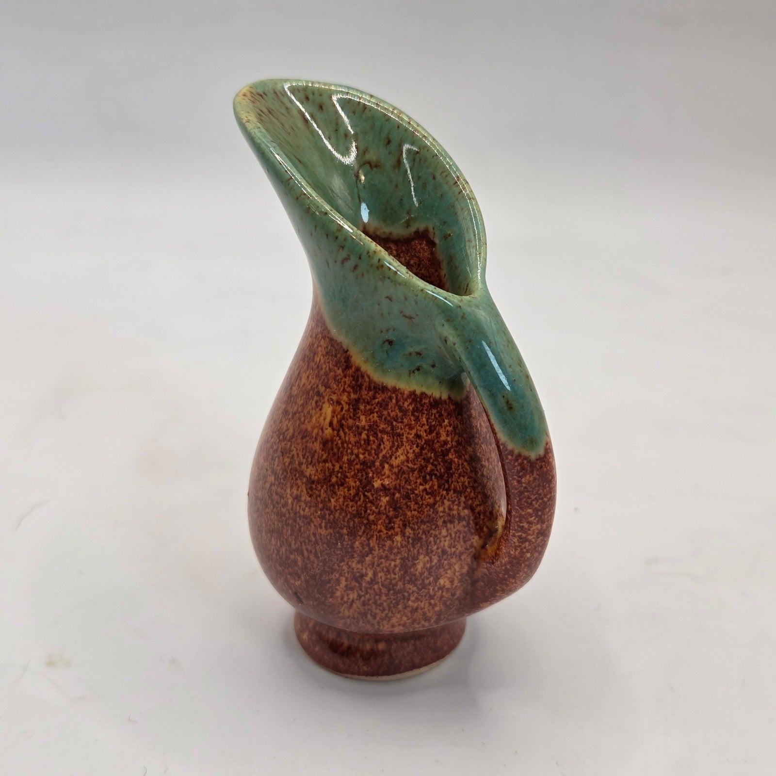 Vintage Boys Town Nebraska Mini Pottery Vases Pair Signed ET Hand Thrown
