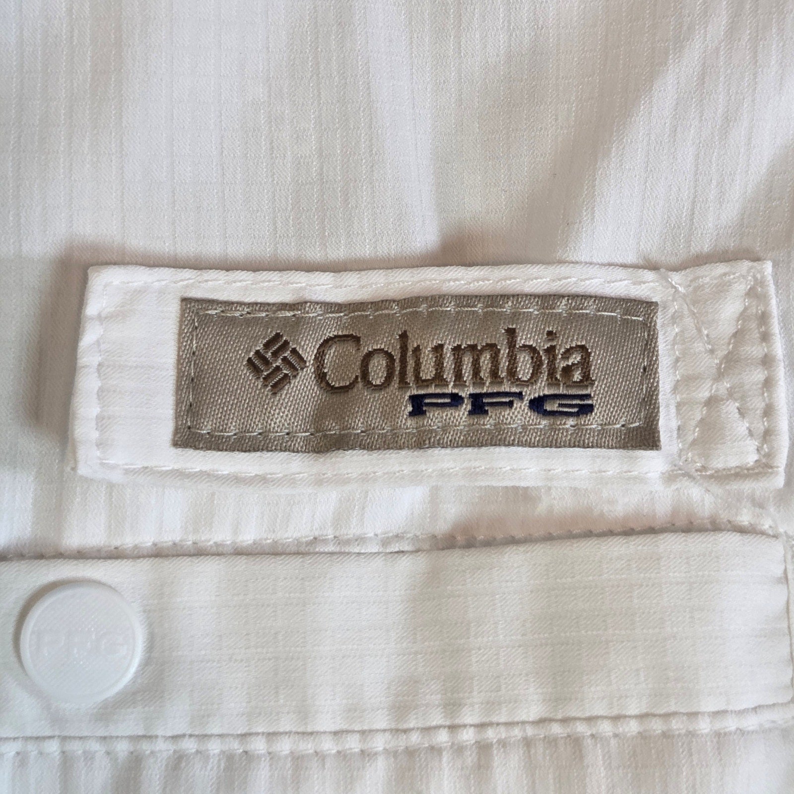 Columbia PFG Lindy Omni-Shade Fishing Shirt XXL White Long Sleeve Vented