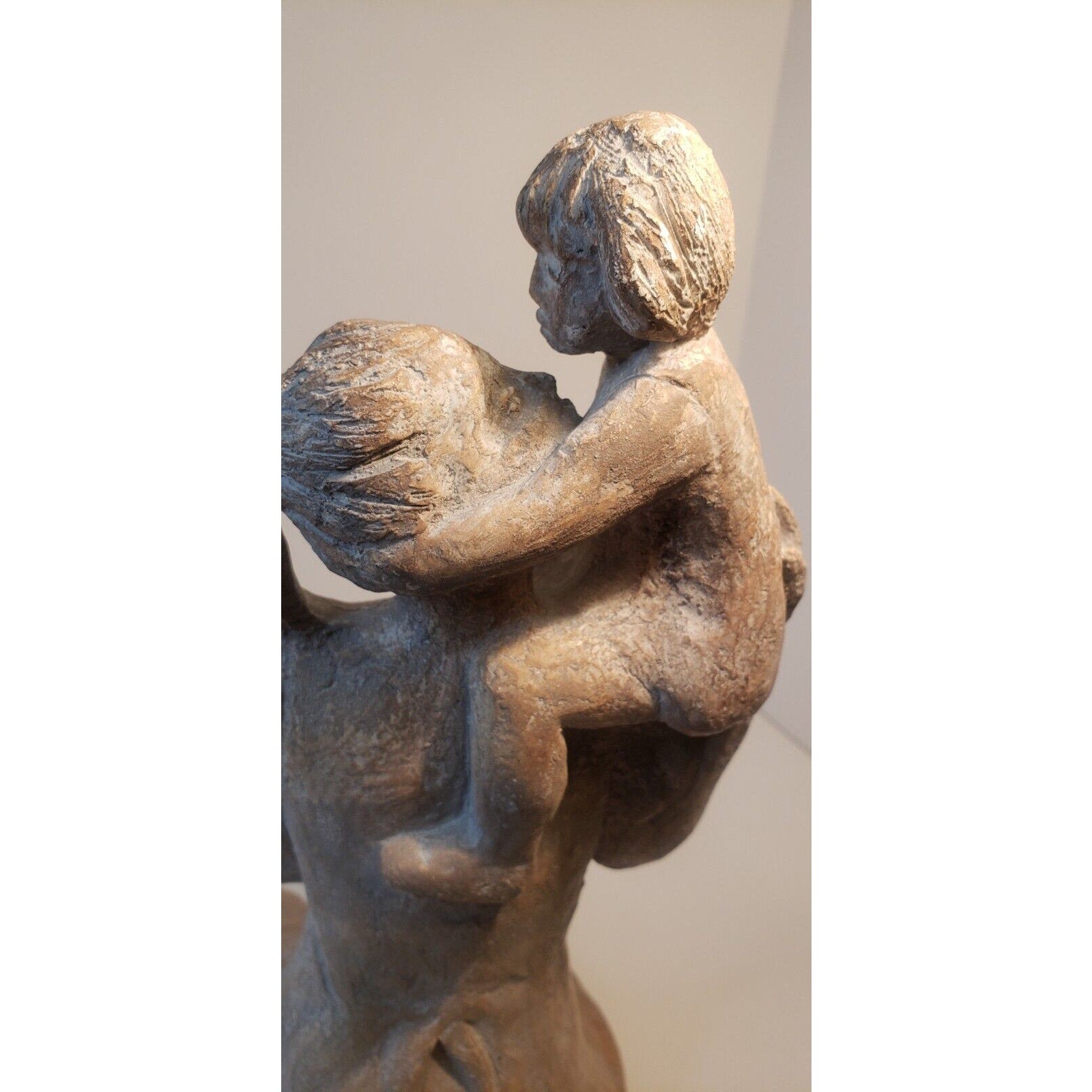Austin Productions Mother & Child Sculpture 11.25" Vintage Modern Art