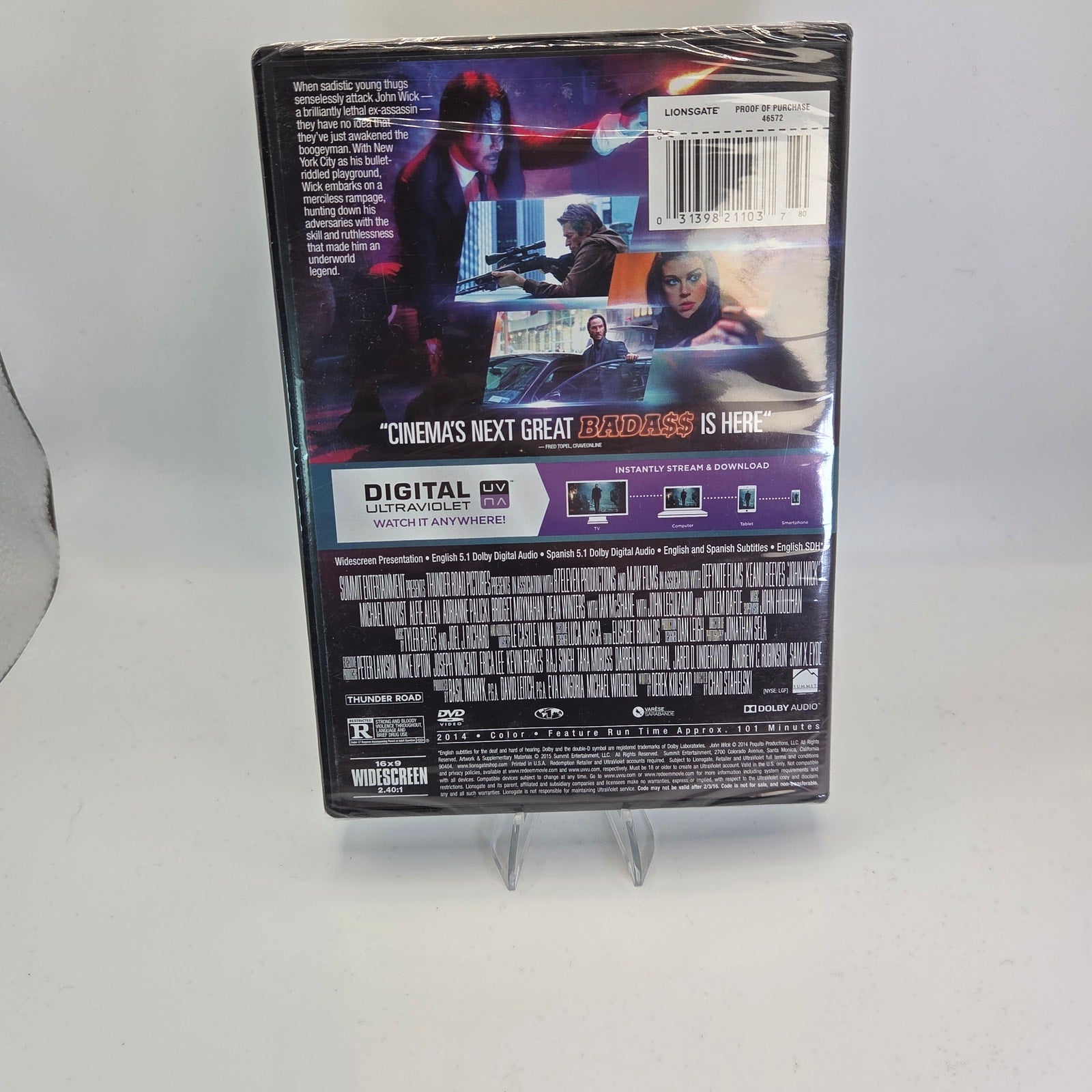 John Wick DVD 2014 Keanu Reeves Lionsgate Sealed New w/ Digital Copy