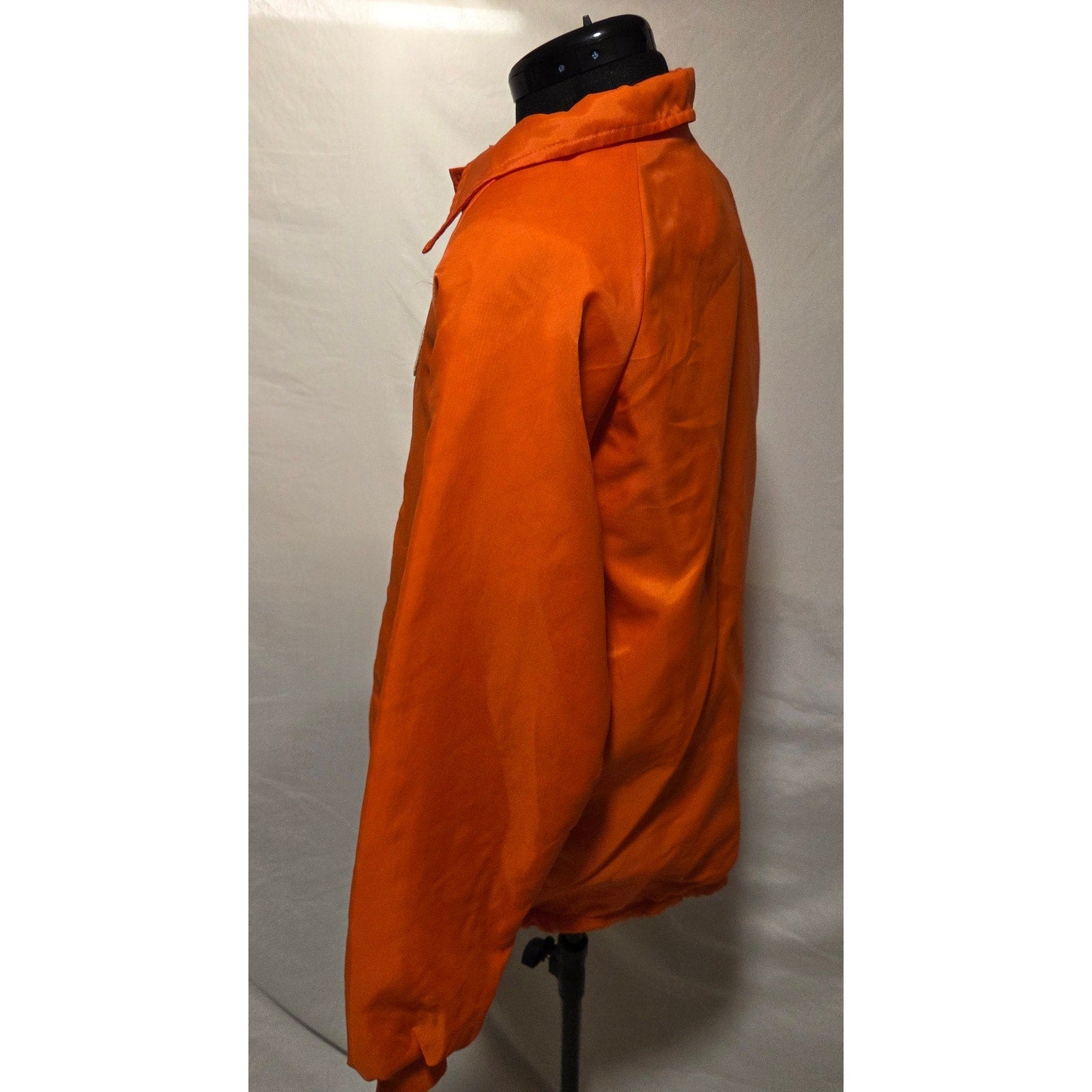 Vintage Swingster Farm Fans Hooded Coach Jacket USA Nylon Mens M Orange