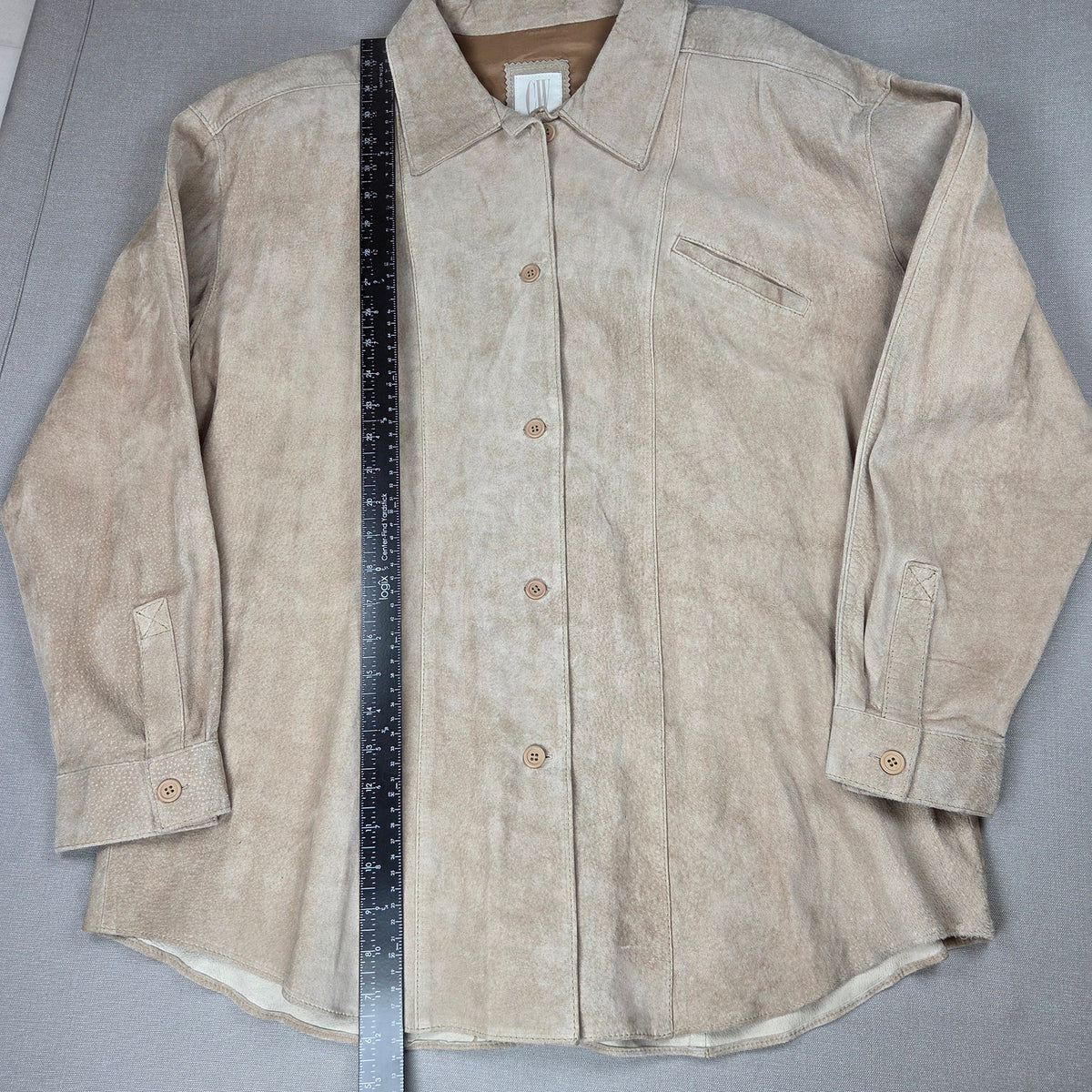 CW Clifford & Wills Genuine Suede Leather Shirt Jacket Women's L Korea 90s